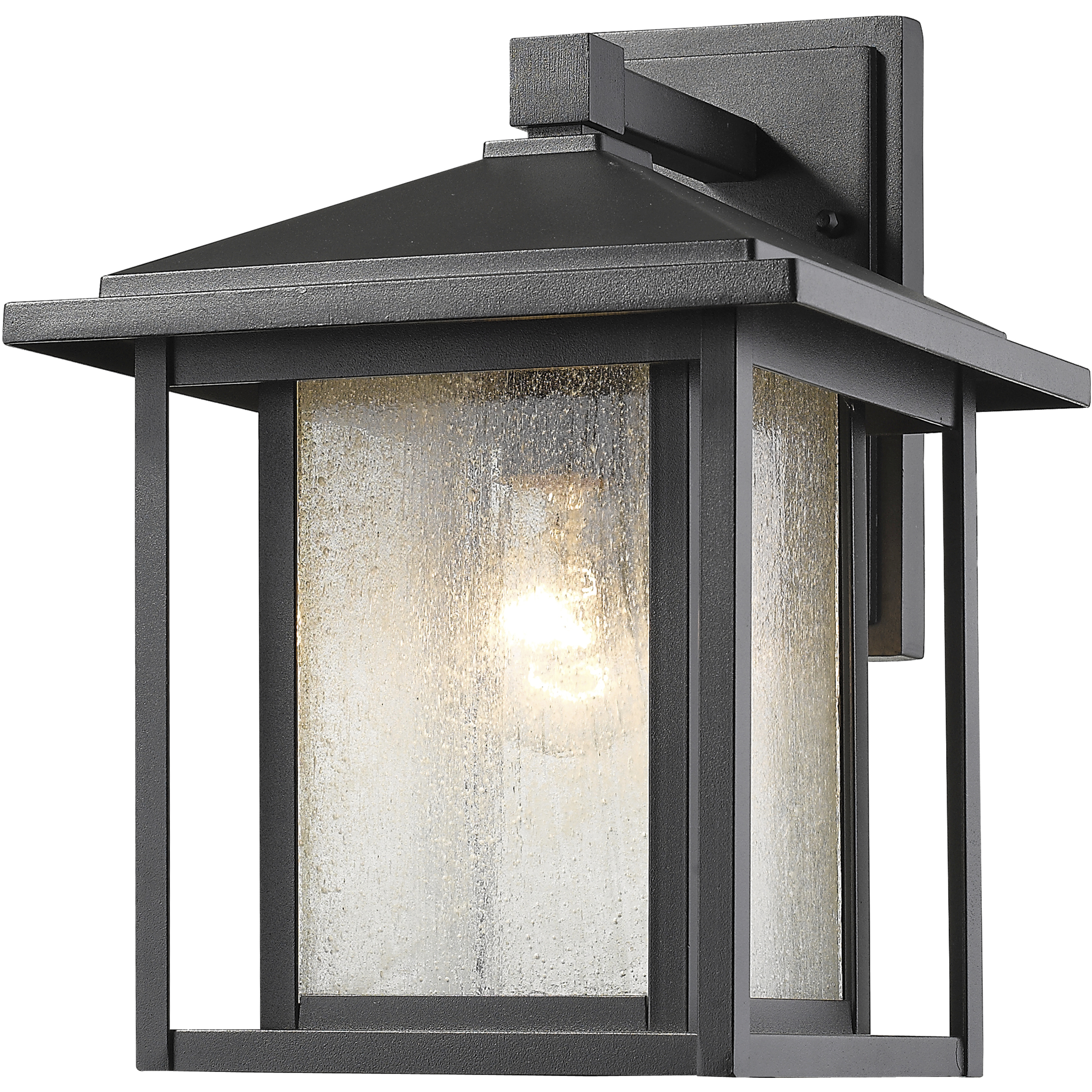Aspen 1 Light 13 inch Black Outdoor Wall Light