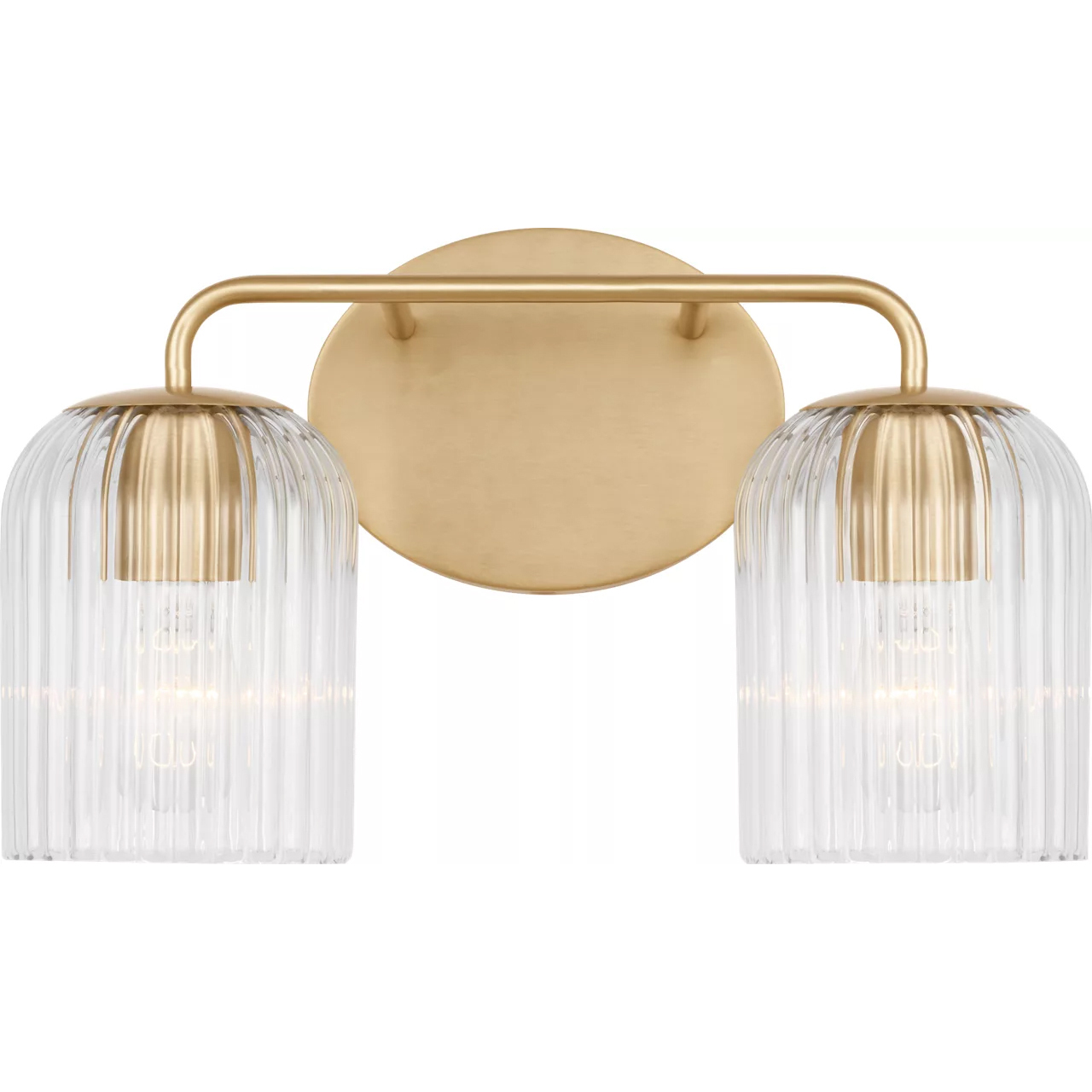 Eisele 2 Light 14 inch Satin Brass Vanity Light Wall Light, Small
