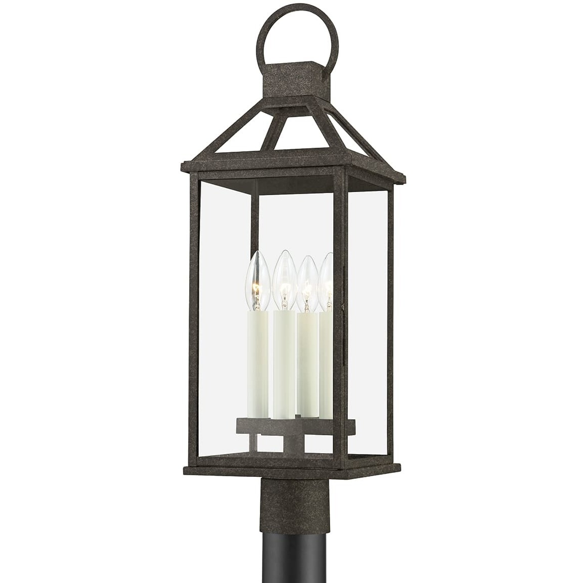 Sanders 4 Light 25 inch French Iron Post