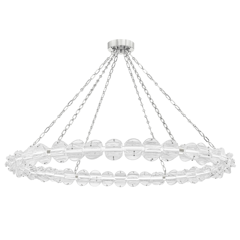Lindley LED 54.5 inch Polished Nickel Chandelier Ceiling Light, Large