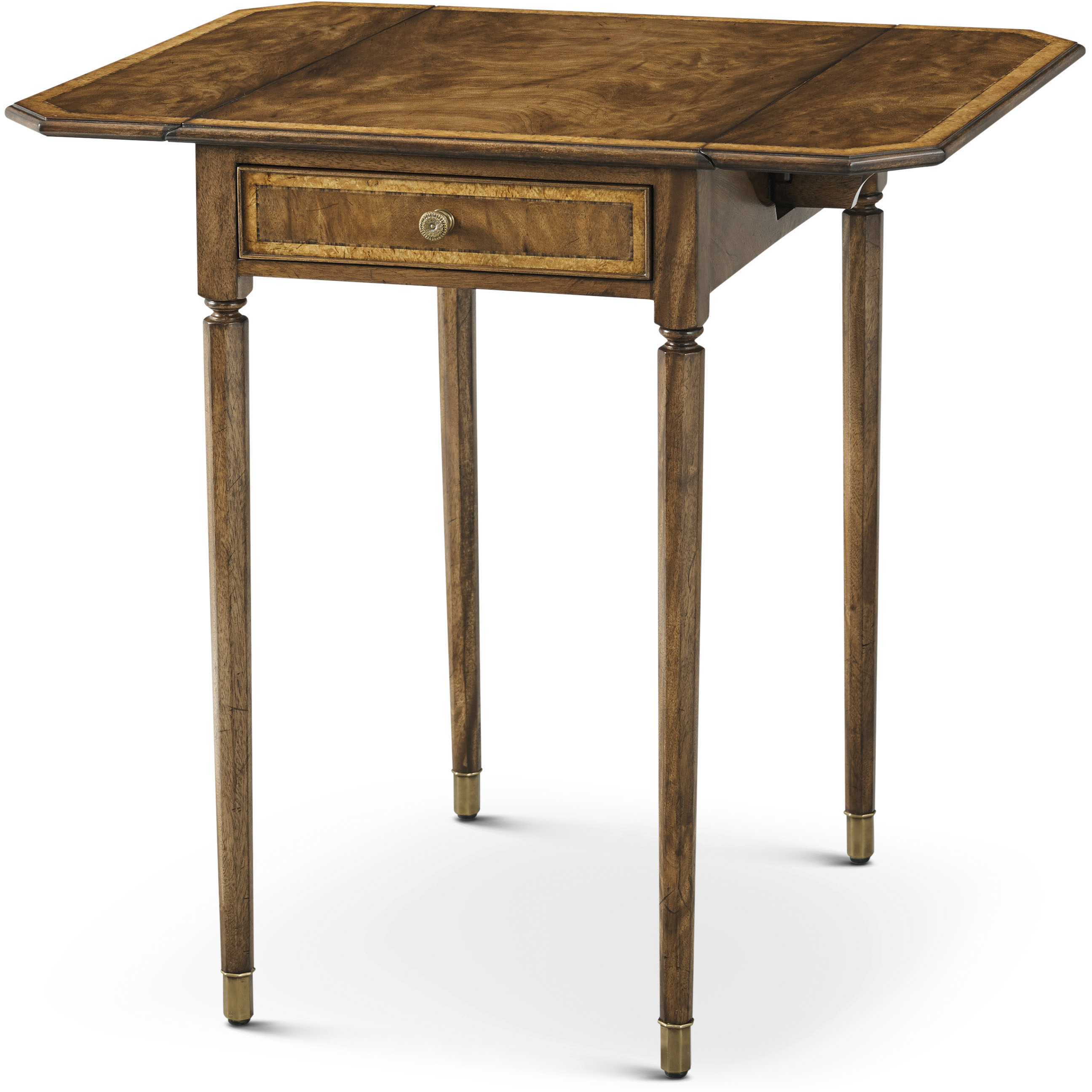 Sloane 28 X 27 inch Edwardian Brown Folding Table, Wooden