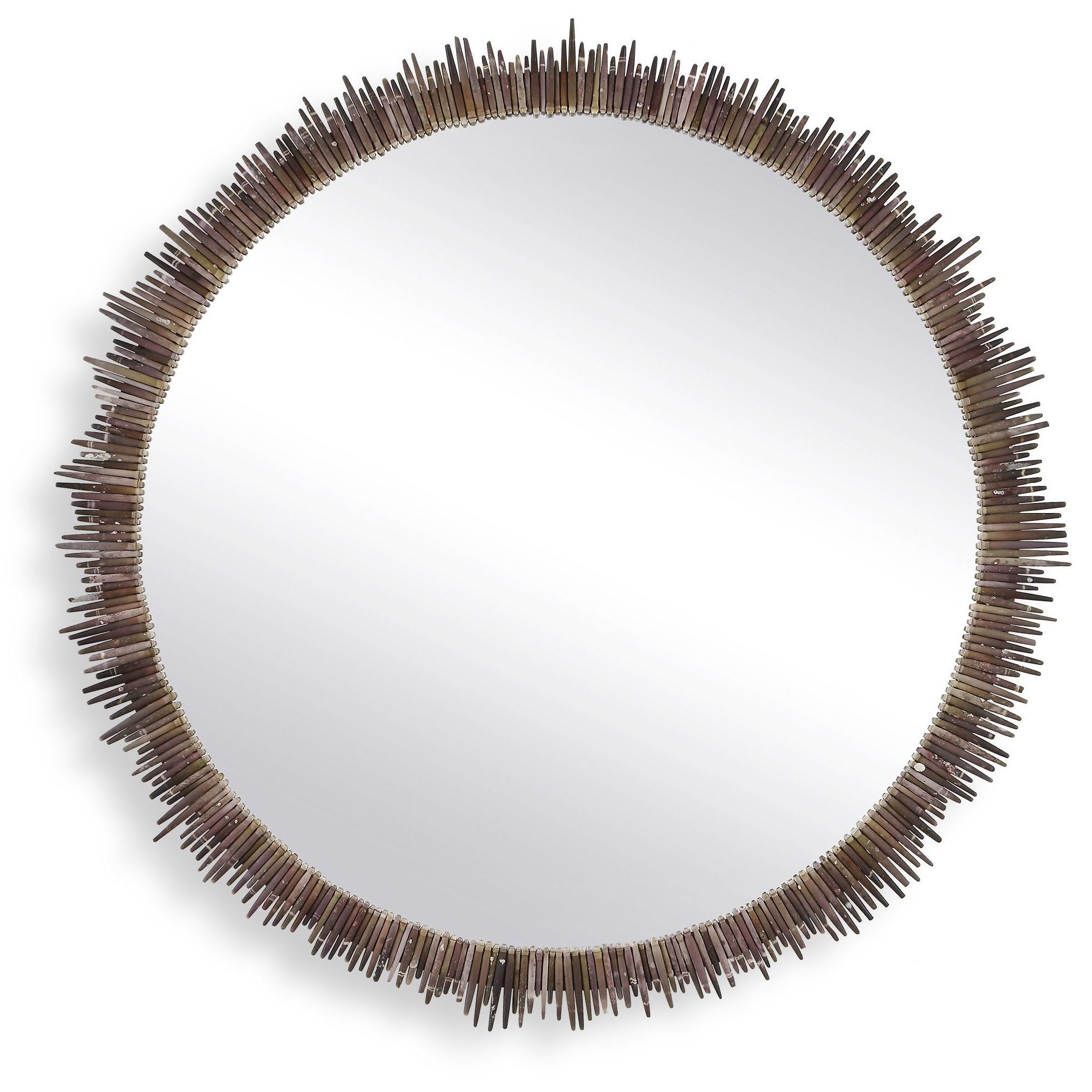 Tiger Sea Urchin 38 X 38 inch Natural Tiger Sea Urchin Spines Mirror
