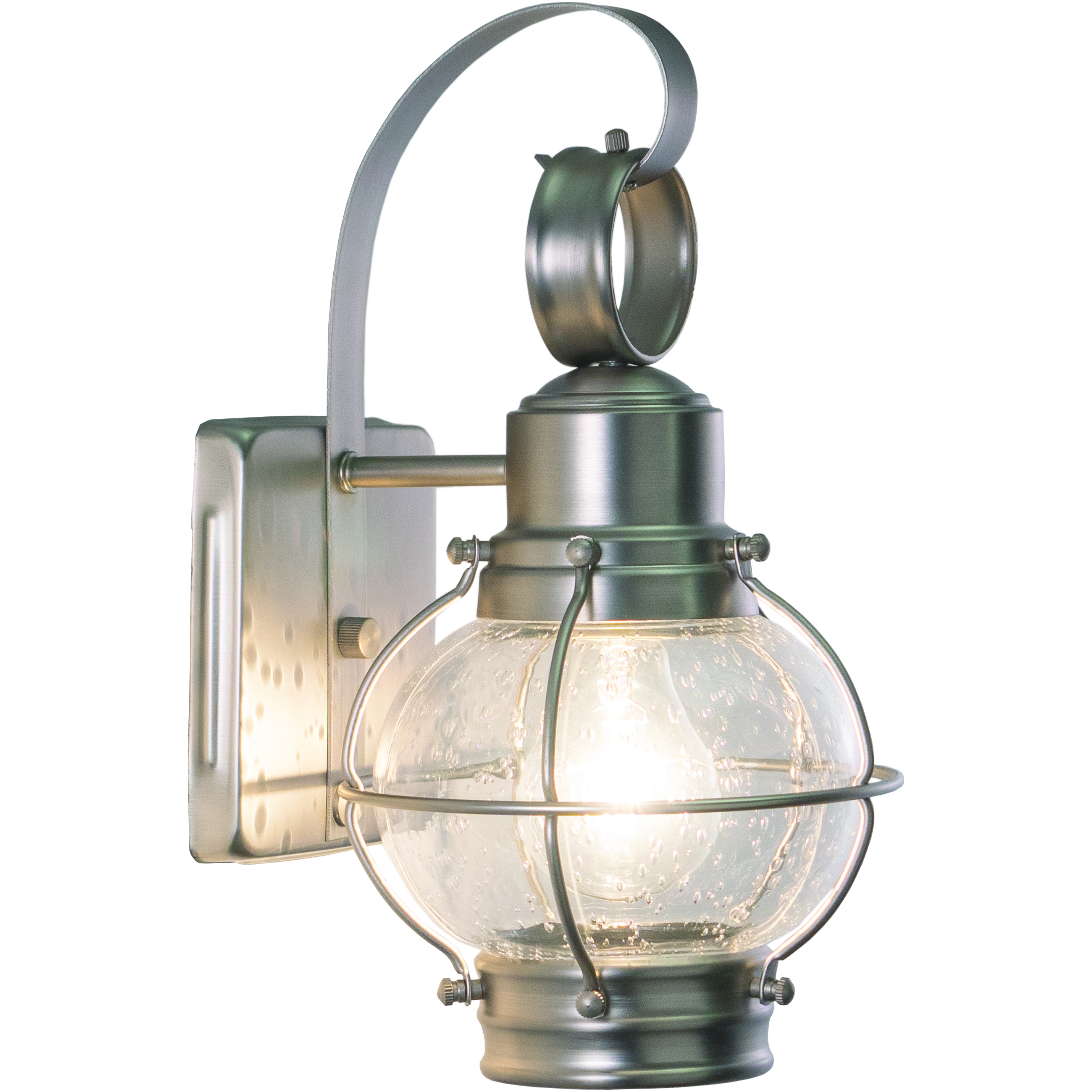 Chatham LED 12 inch Brushed Nickel Outdoor Wall