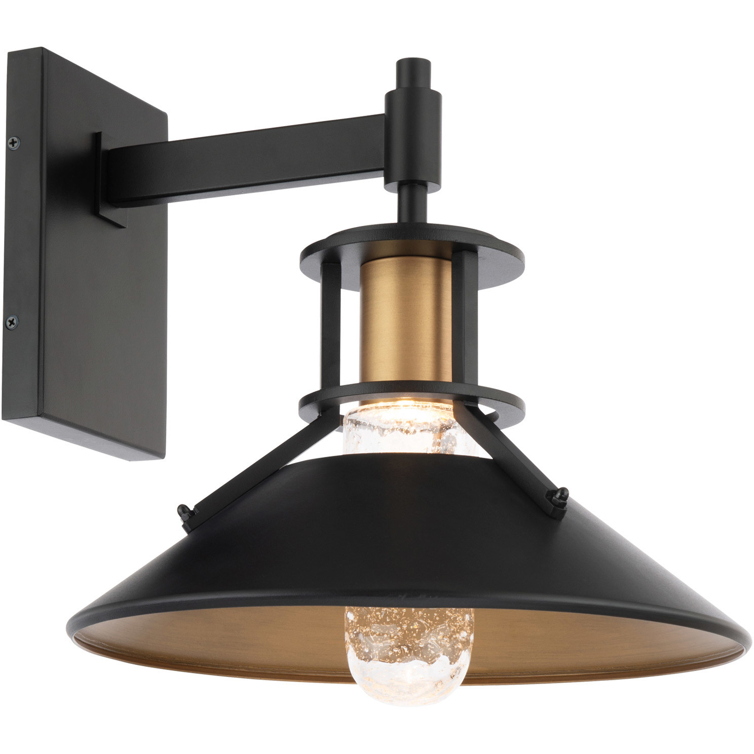 Sleepless LED 14.63 inch Black Aged Brass Outdoor Wall Light, dweLED