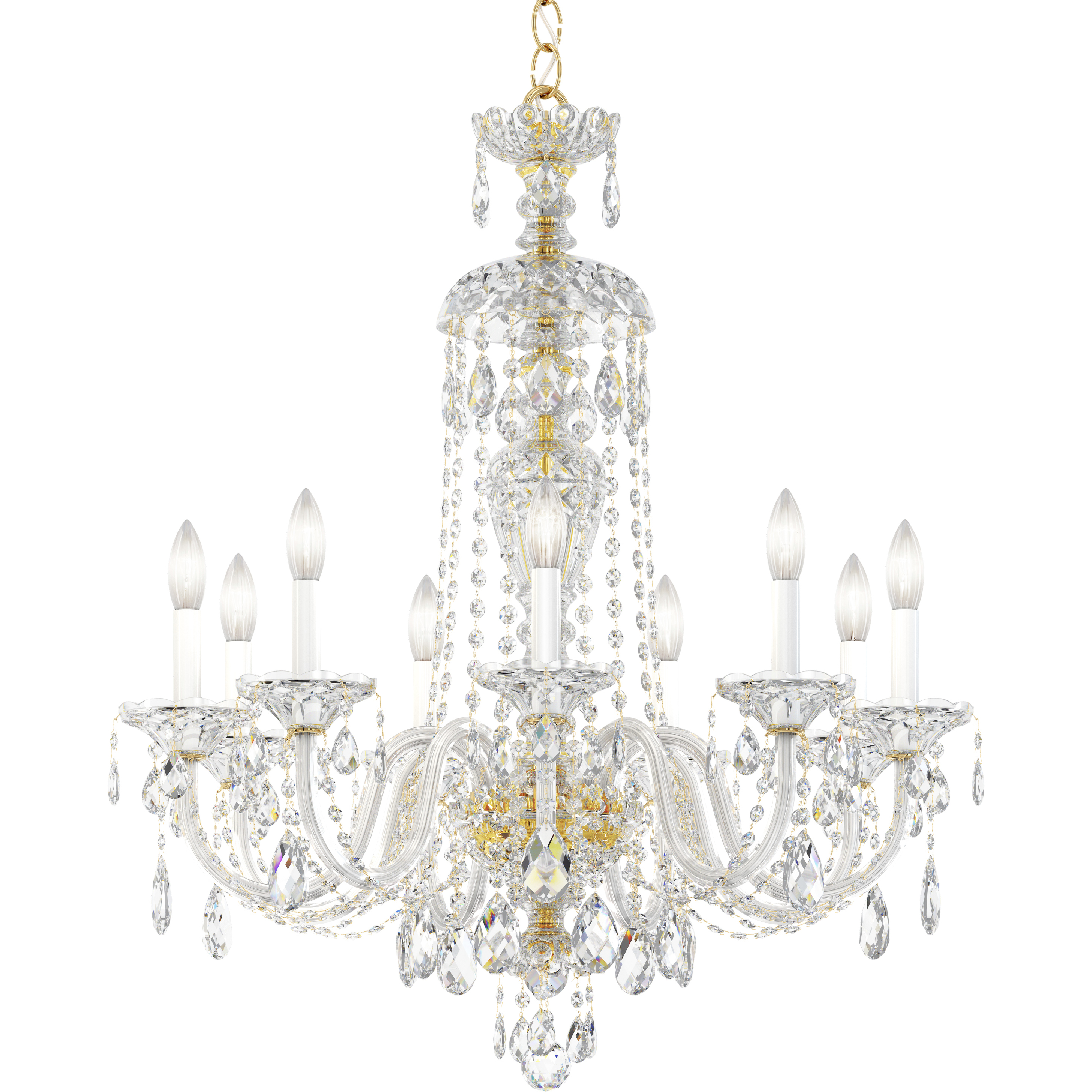 Sterling 9 Light 27 inch Aurelia Chandelier Ceiling Light in Heritage