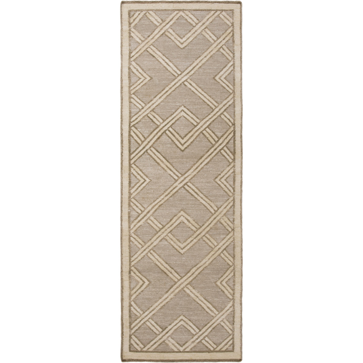 Brighton 96 X 30 inch Gray and Neutral Runner, Viscose