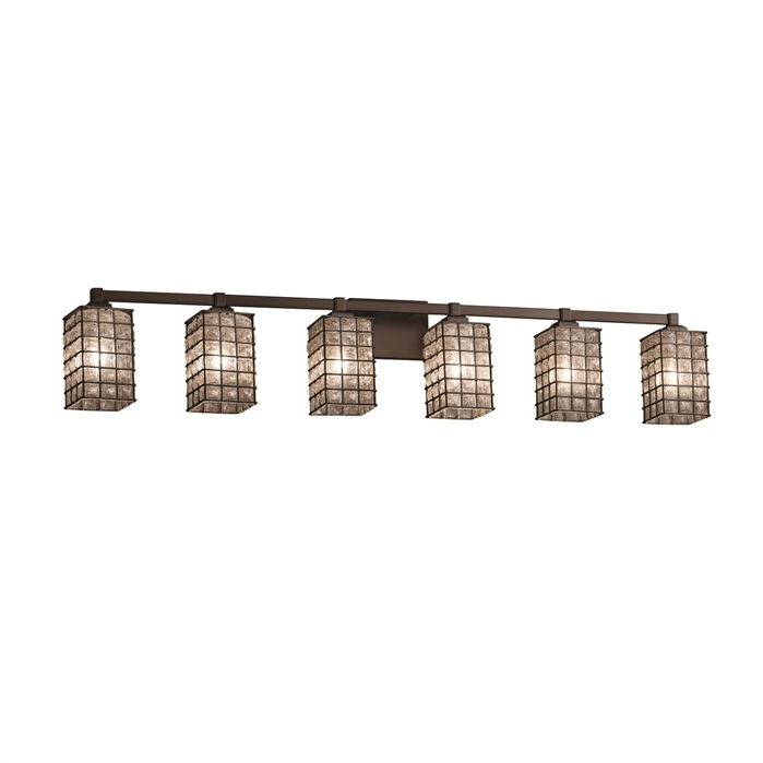 Wire Glass LED 51.5 inch Polished Chrome Bath/Vanity Wall Light in Swirl with Clear Bubbles, Oval