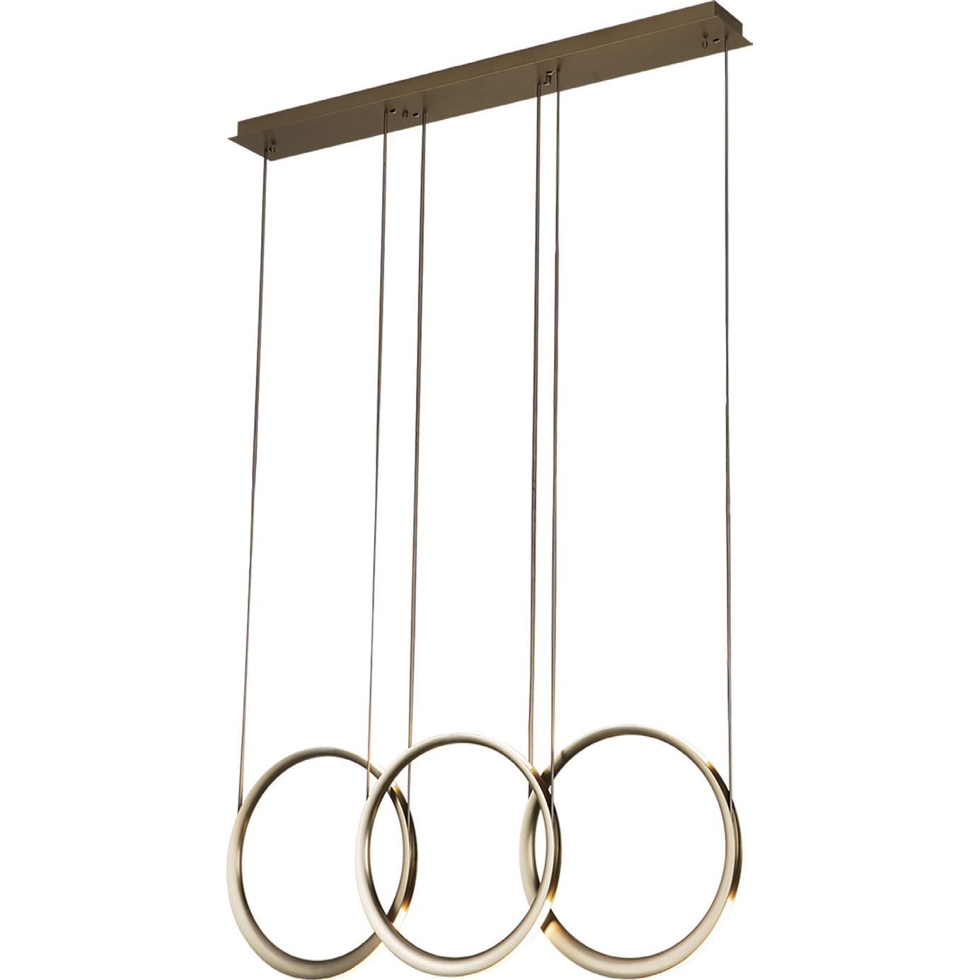 Eternal LED 5.9 inch Satin Antique Brass Multi-Pendant Ceiling Light