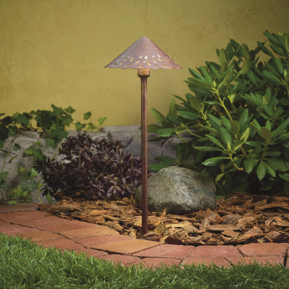 Landscape LED 12 2.00 watt Textured Tannery Bronze Landscape 12V LED Path/Spread in 3000K