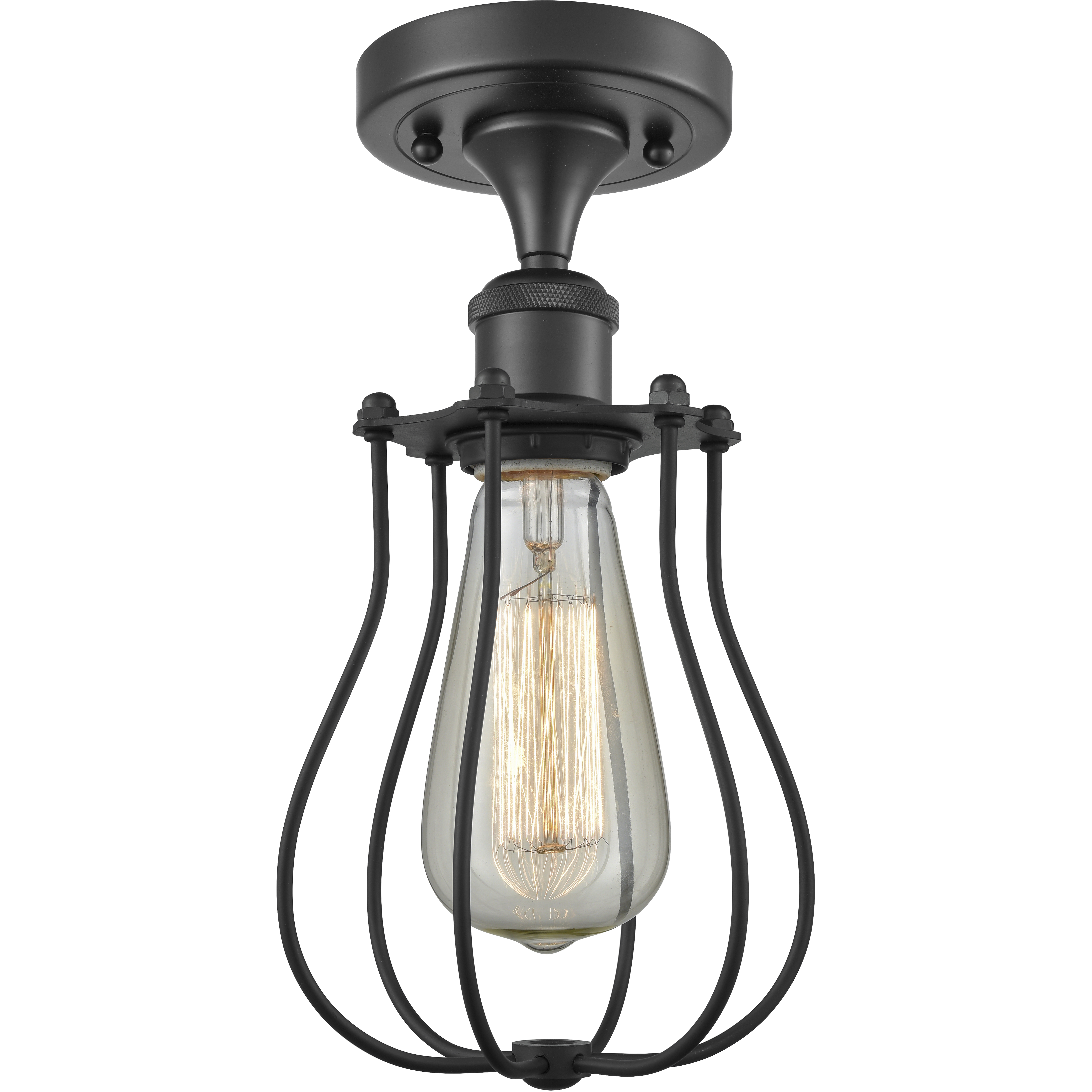 Austere Barrington 1 Light 6 inch Matte Black Flush Mount Ceiling Light