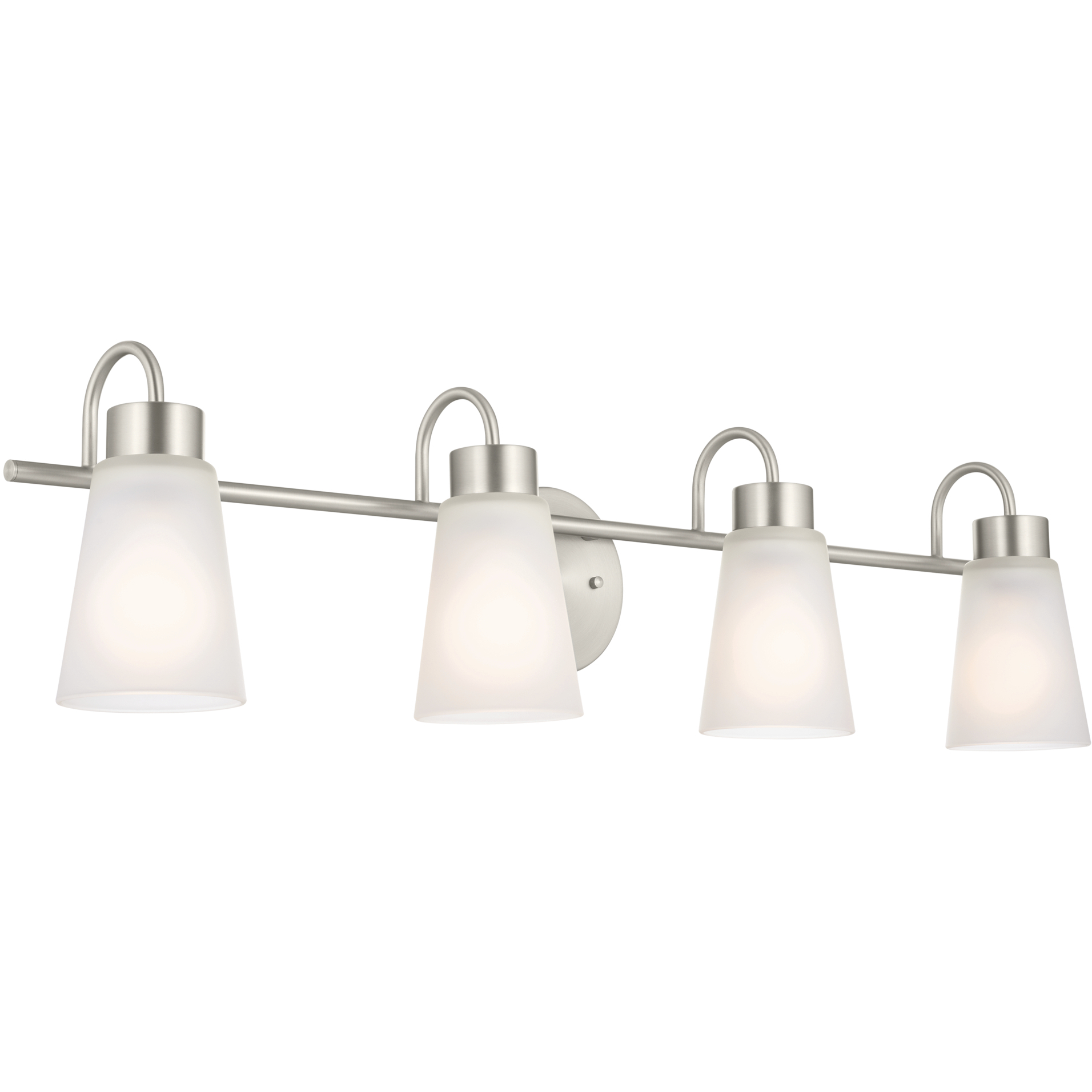 Erma 4 Light 32.5 inch Brushed Nickel Bath Vanity Light Wall Light, 4 Arm