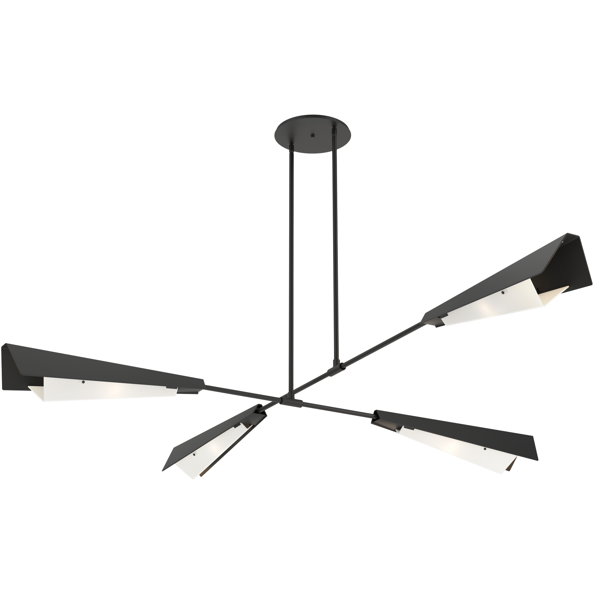 Vertex 4 Light 92 inch Black and Black Pendant/Semi-Flush Ceiling Light, Large - Open Box