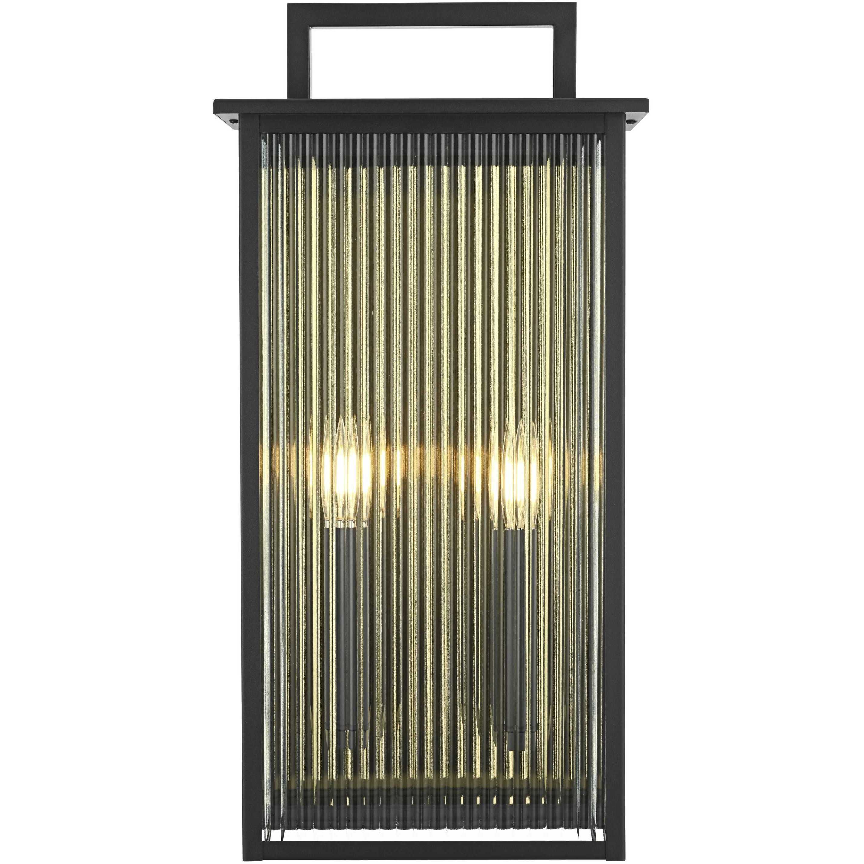 Kannon 2 Light 23 inch Black Outdoor Wall Sconce