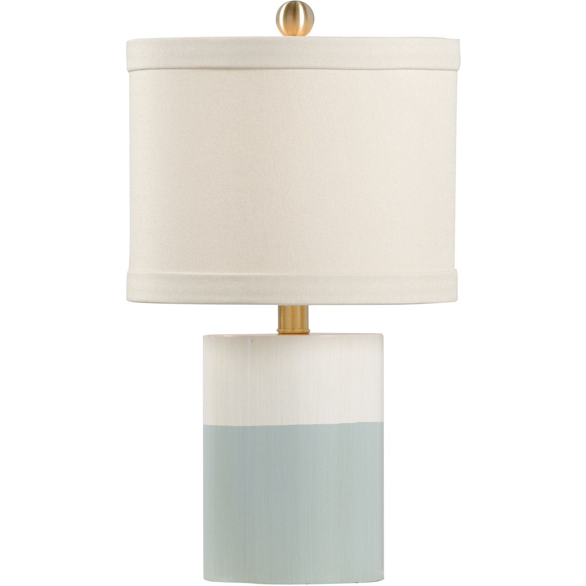 Pam Cain 19 inch 60.00 watt Antique Cream/Blue Table Lamp Portable Light