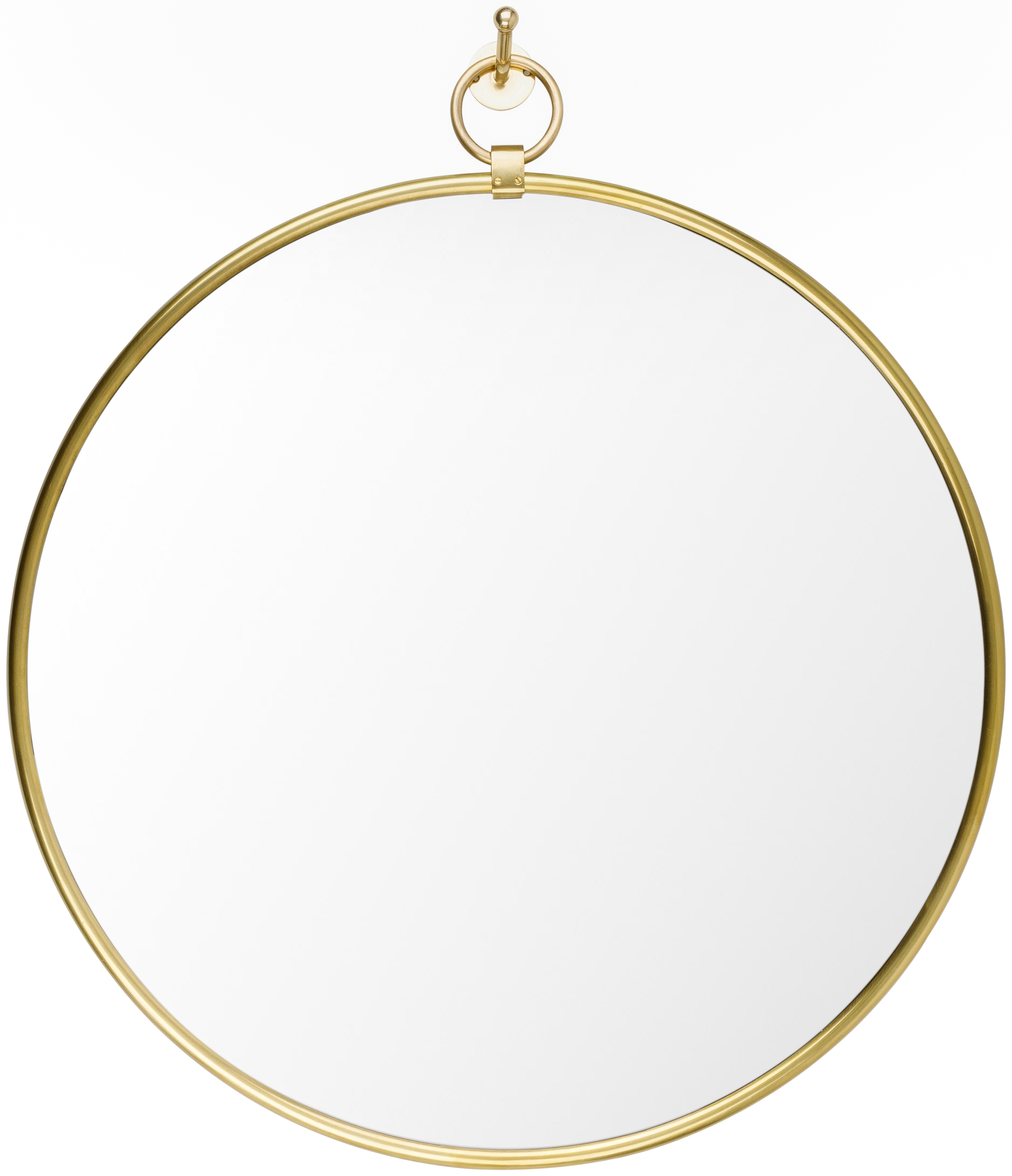 Globes 35.5 X 31.5 inch Antiqued Metallic Gold Mirror, Round