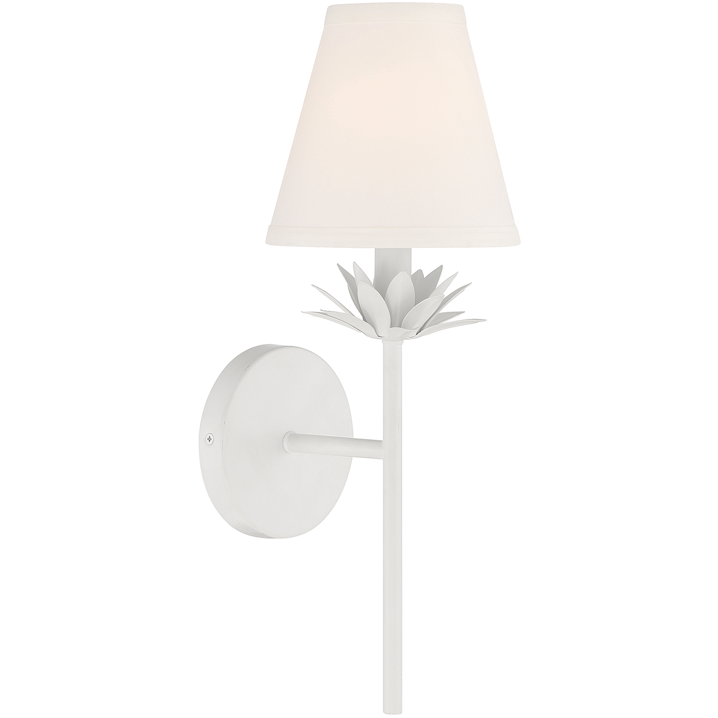 Vintage 1 Light 6 inch White Wall Sconce Wall Light