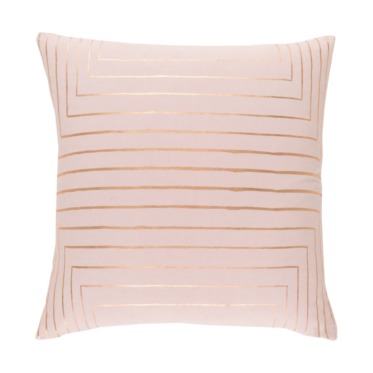 Crescent 18 X 18 inch Blush and Gold Pillow