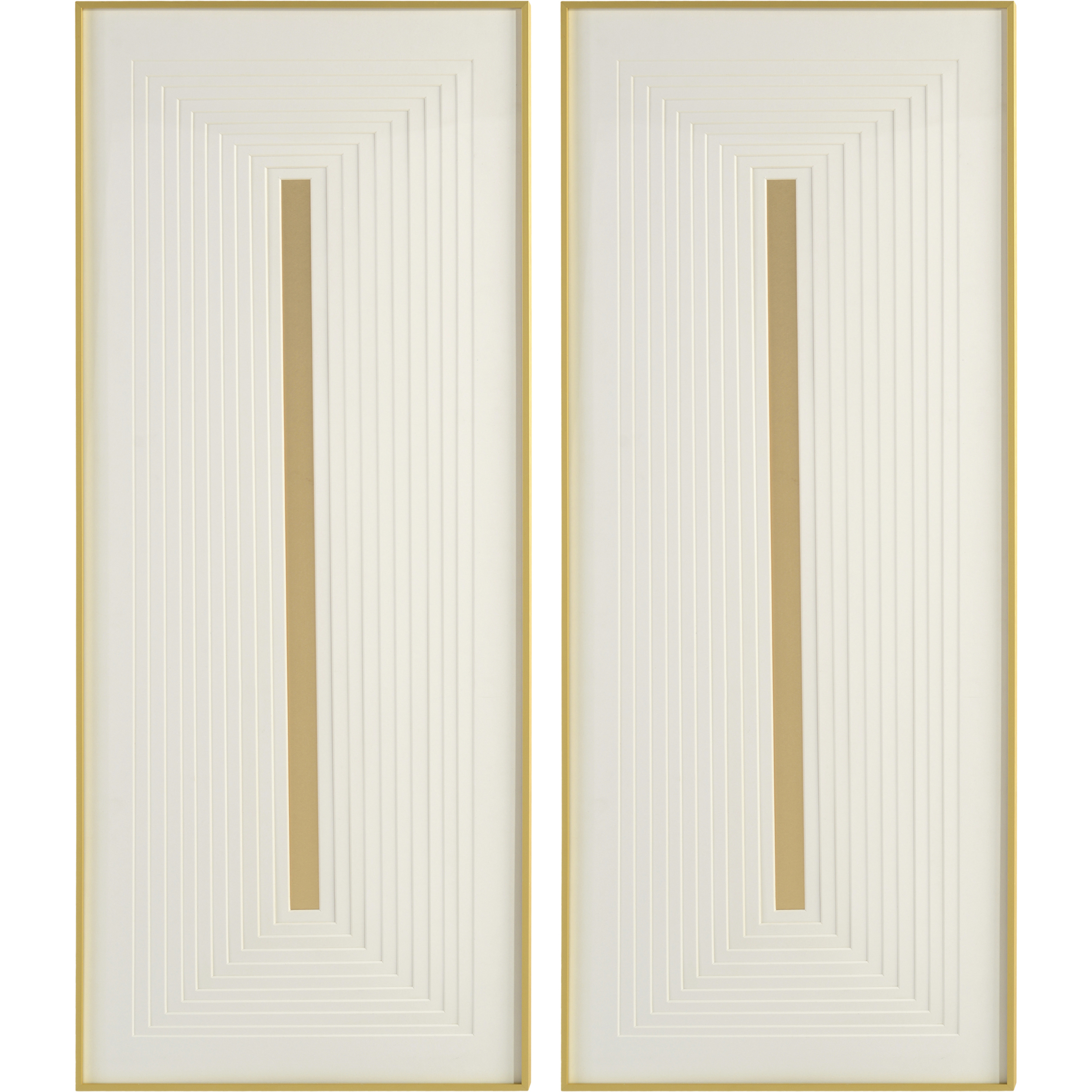 Golden Gold Wall Art, Set of 2