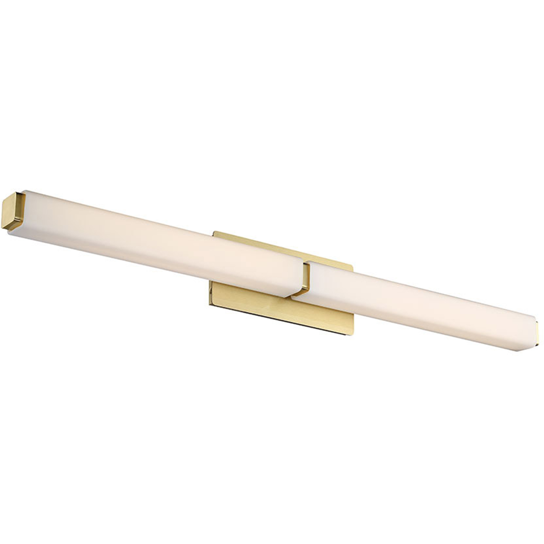 Vogue LED 39 inch Brushed Brass Bath Vanity & Wall Light in 3000K, 39in.