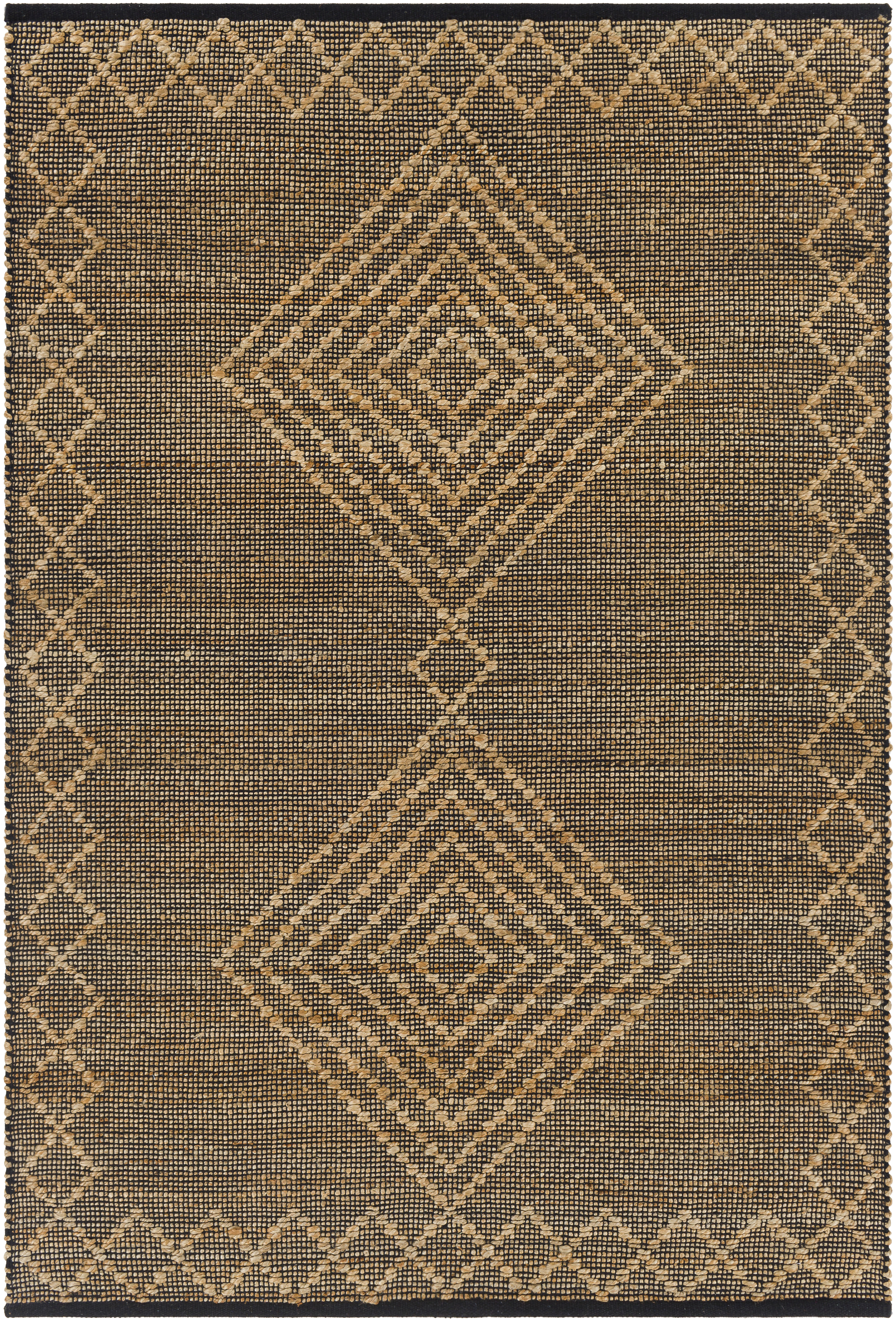 Mallorca 90 X 60 inch Black Rug in 5 x 8, Rectangle