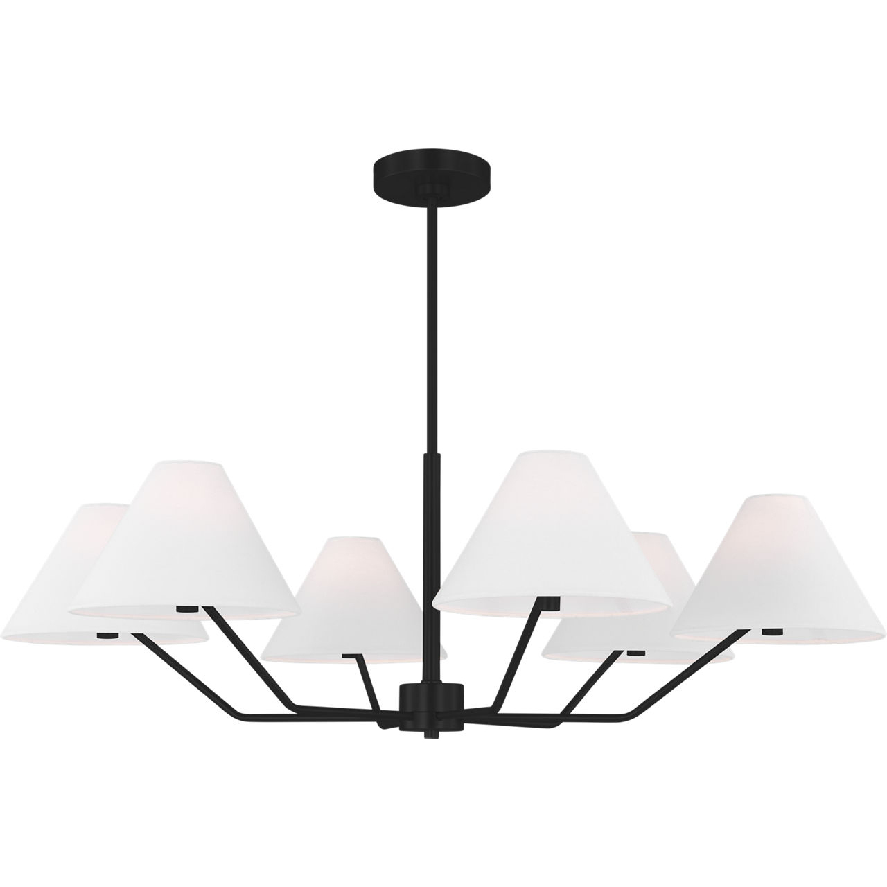 Drew & Jonathan Burke 6 Light 38 inch Midnight Black Chandelier Ceiling Light