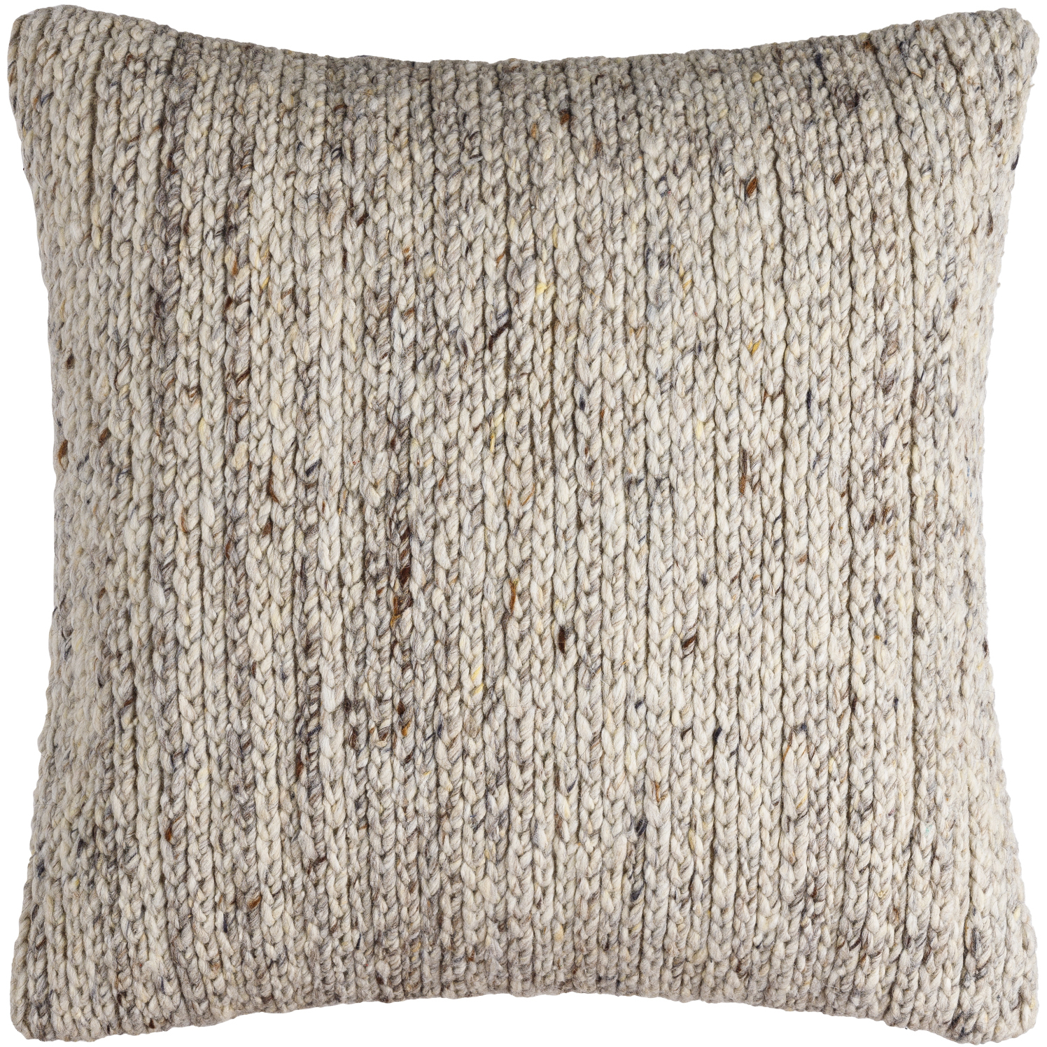 Derby 22 X 22 inch Oatmeal / Dark Brown Accent Pillow