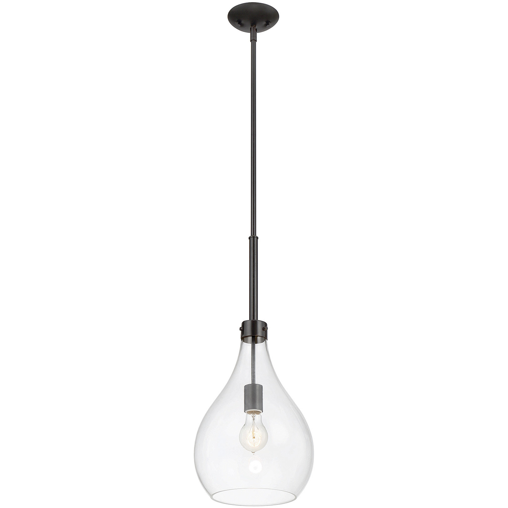 Pulaski 1 Light 9.5 inch Oiled Bronze Mini-Pendant Ceiling Light
