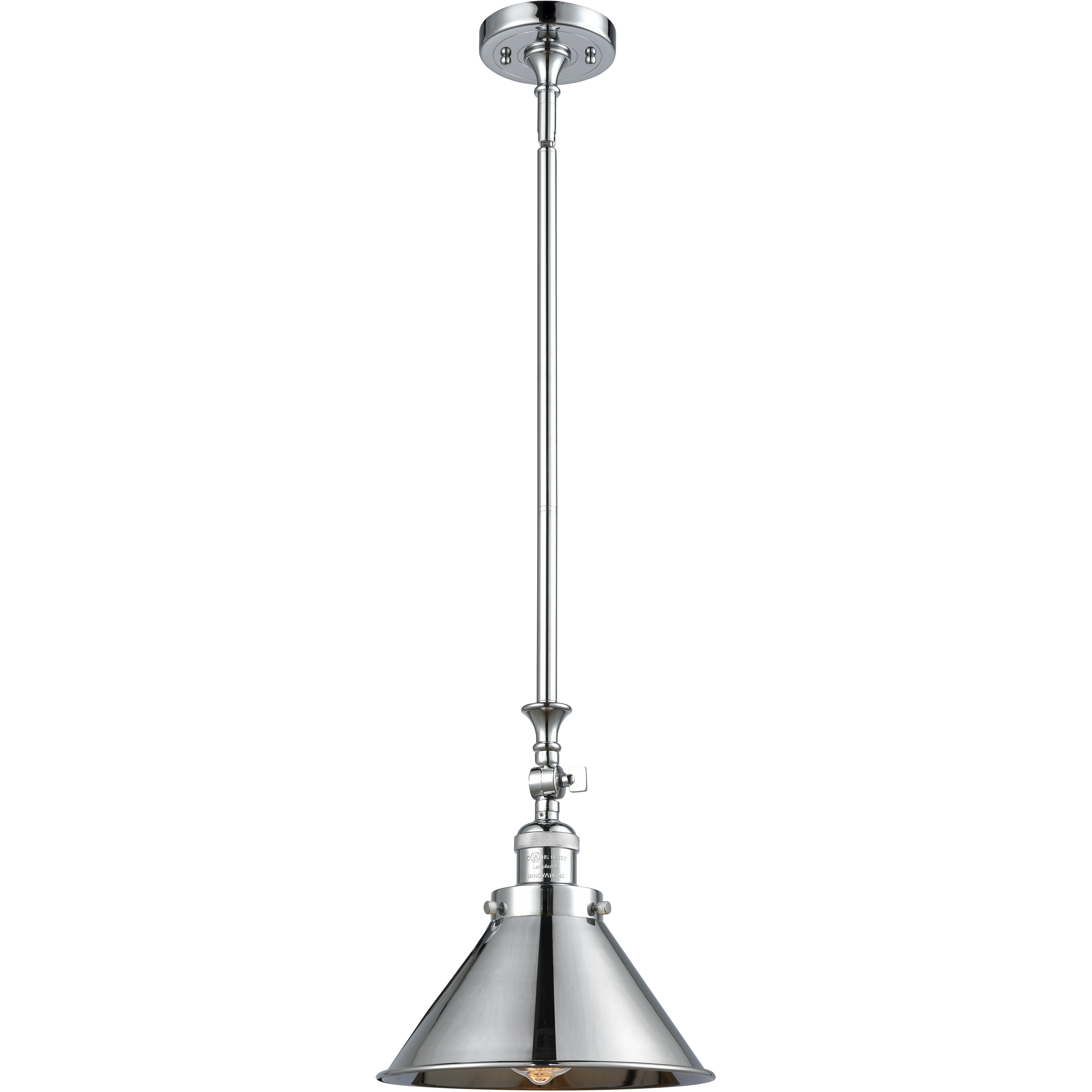 Franklin Restoration Briarcliff 1 Light 10 inch Polished Chrome Mini Pendant Ceiling Light in Incandescent, Franklin Restoration