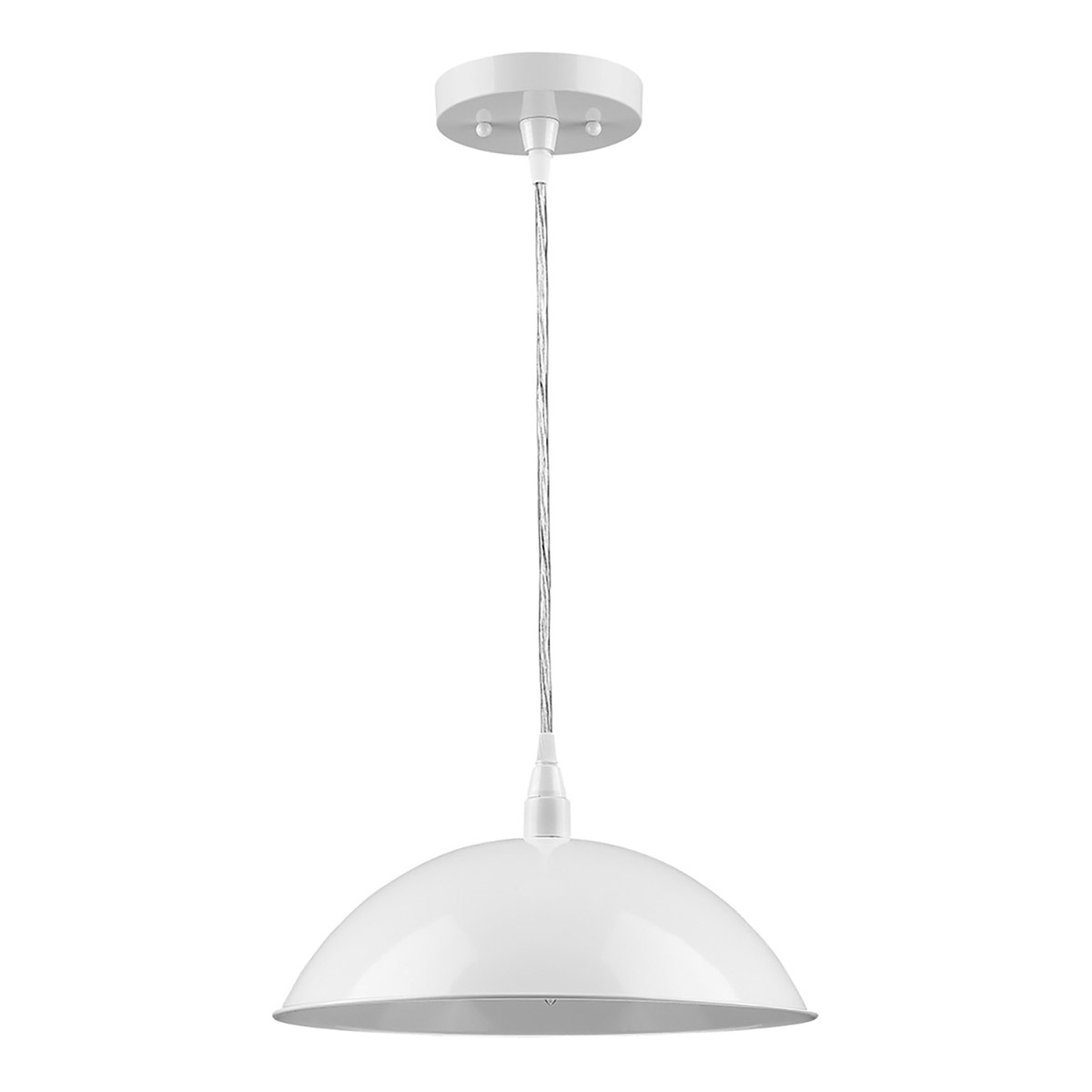 Layla 1 Light 12 inch White Pendant Ceiling Light in Gloss White