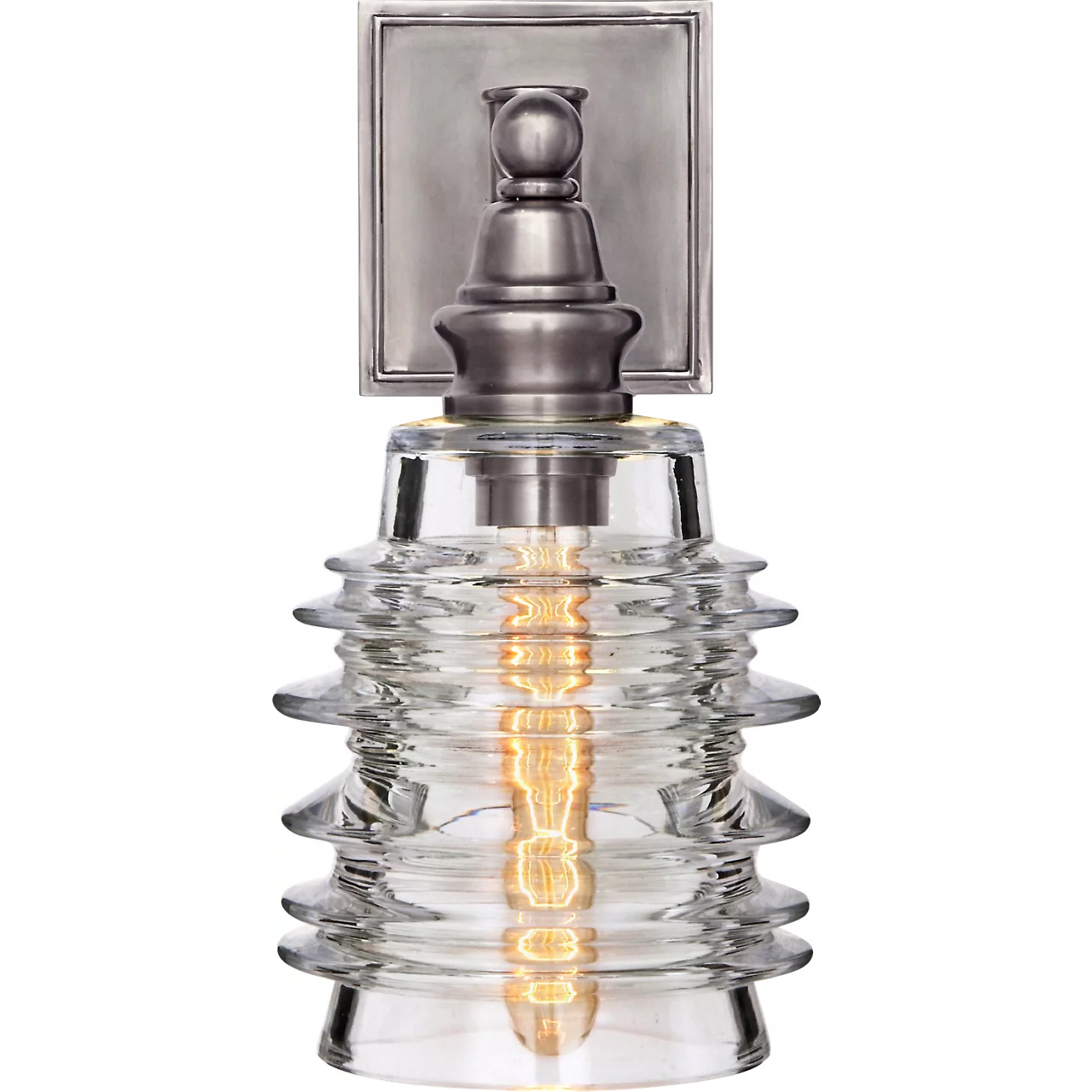 Chapman & Myers Covington 1 Light 6.5 inch Antique Nickel Bath Sconce Wall Light