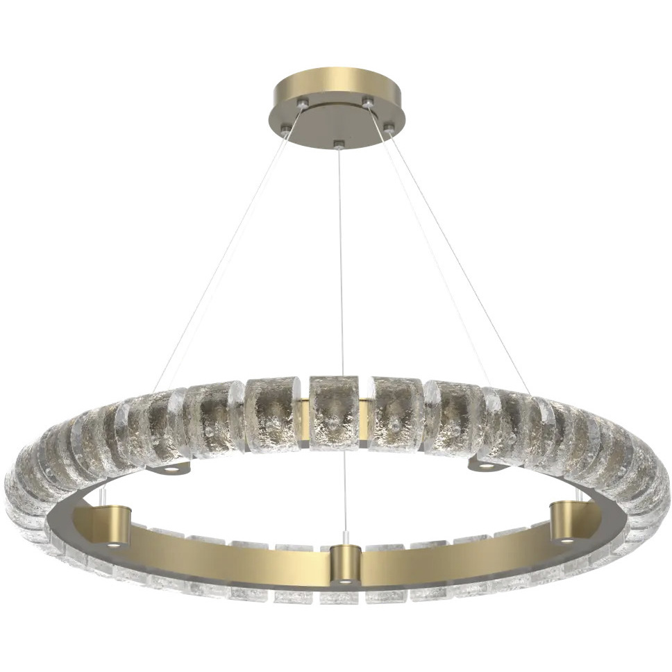 Tessera LED Burnished Bronze Chandelier Ceiling Light in 3000K LED, Facet Cast, Medium
