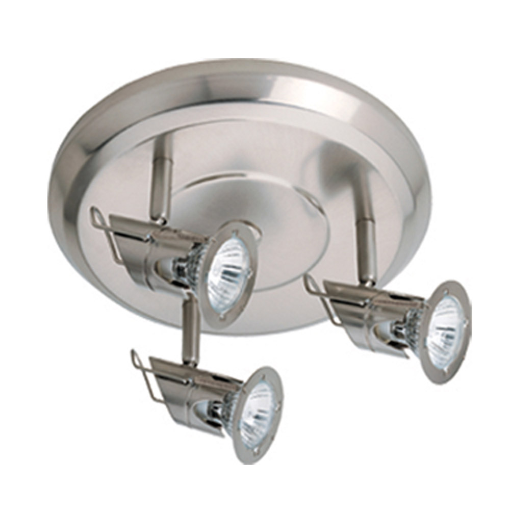 Signature 3 Light 3.25 inch Satin Chrome Flush Mount Ceiling Light