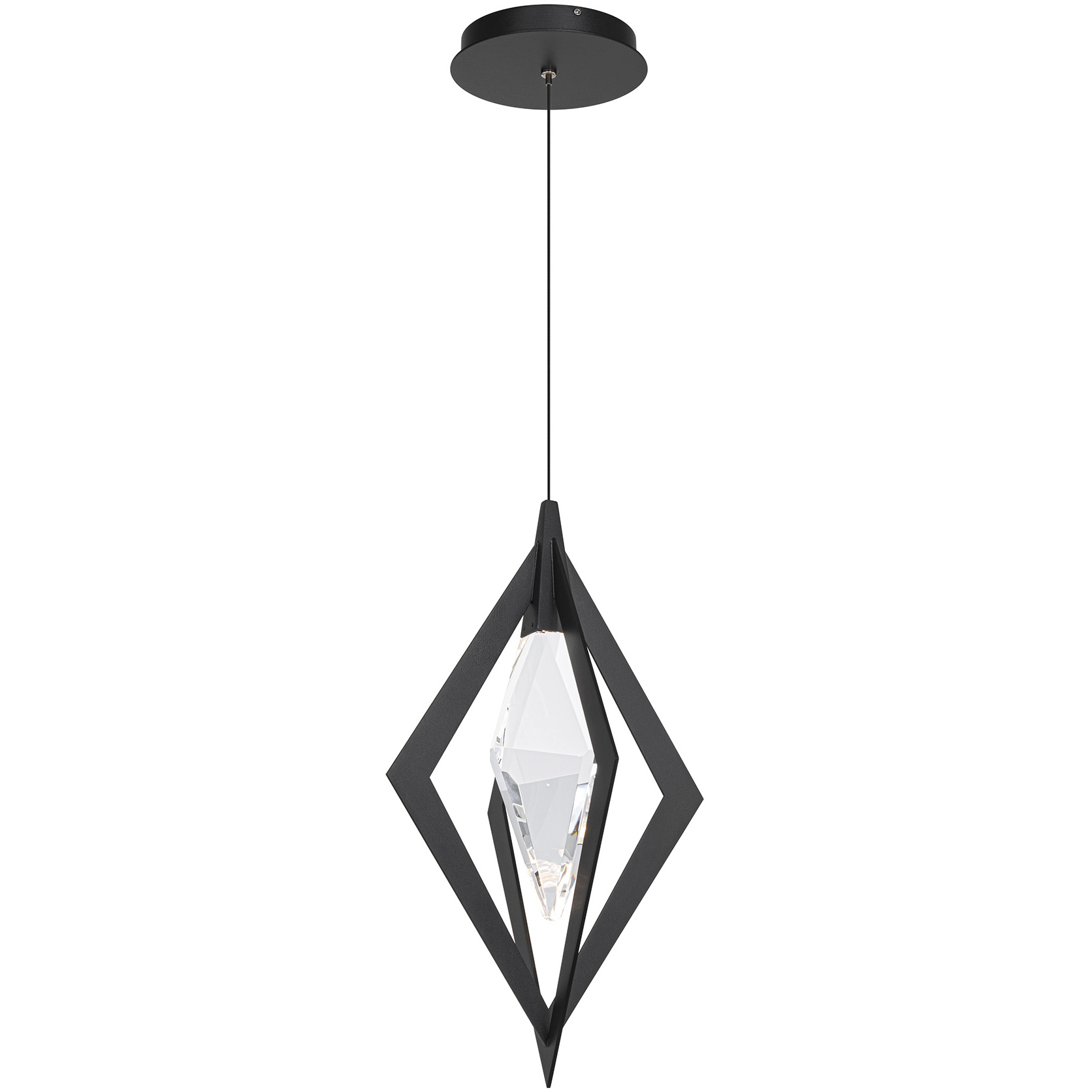 Beyond Amoureux LED 10.25 inch Black Mini Pendant Ceiling Light