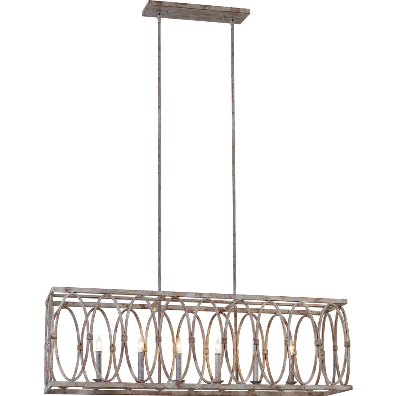 Sean Lavin Patrice 6 Light 47.5 inch Deep Abyss Linear Chandelier Ceiling Light