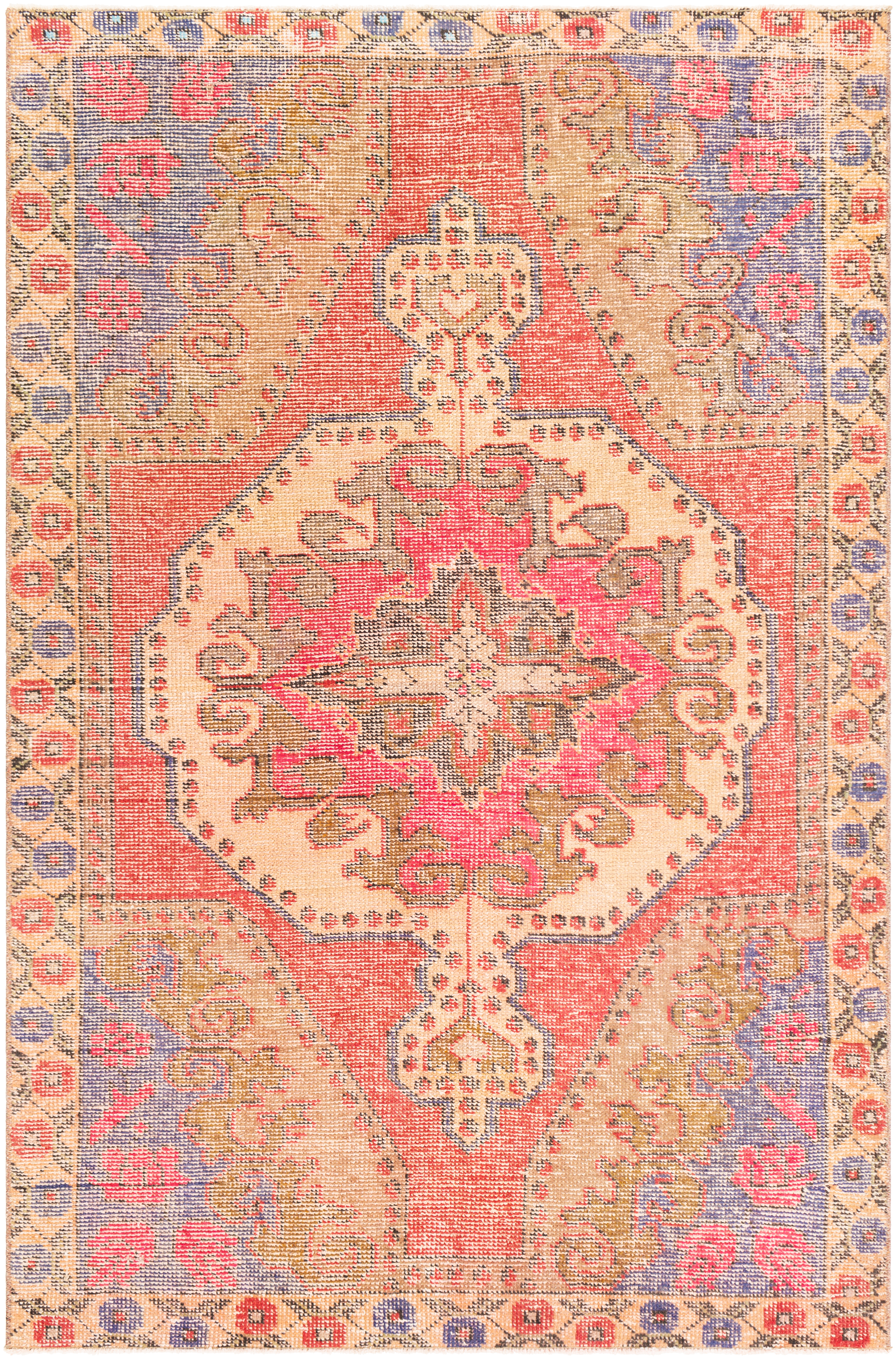 Antique One of a Kind 81 X 52 inch Rug, Rectangle