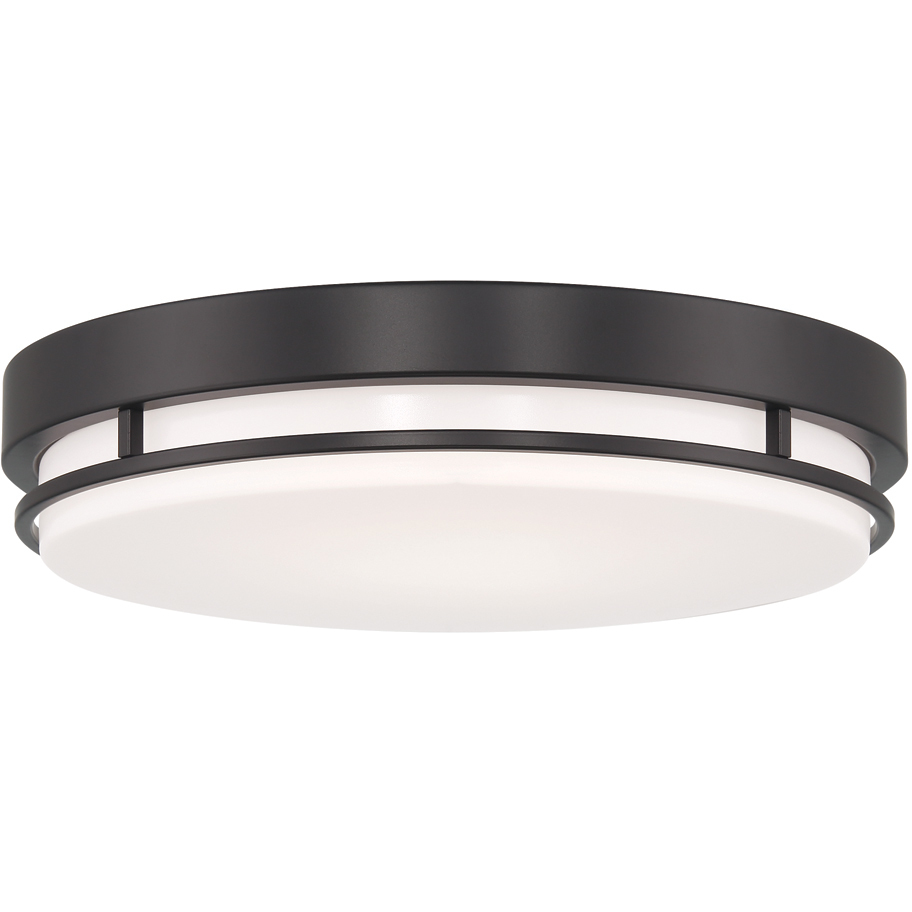 EnviroLite LED 10 inch Matte Black Flush Mount Ceiling Light