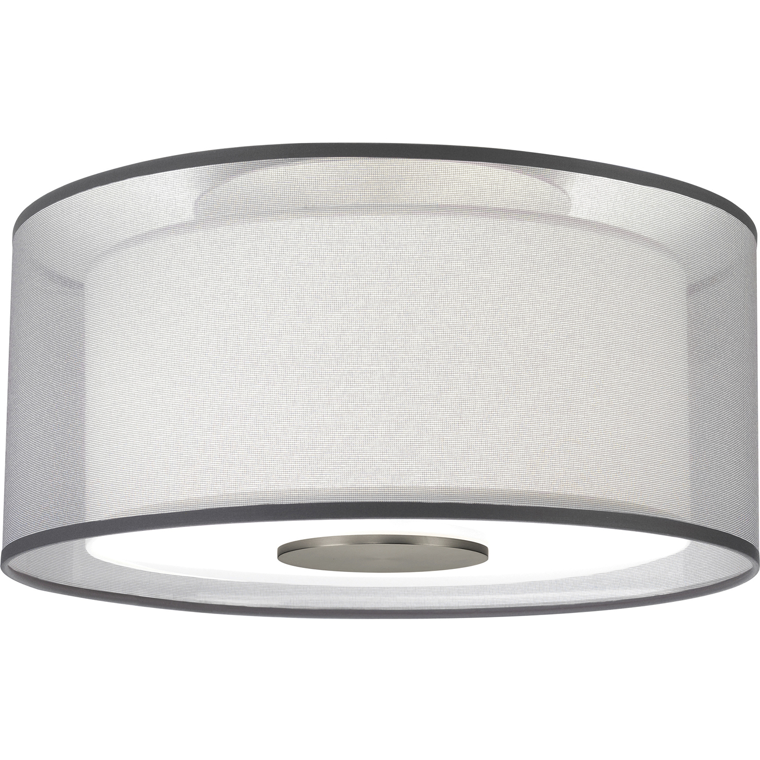 Saturnia 2 Light 17.5 inch Stainless Steel Flushmount Ceiling Light