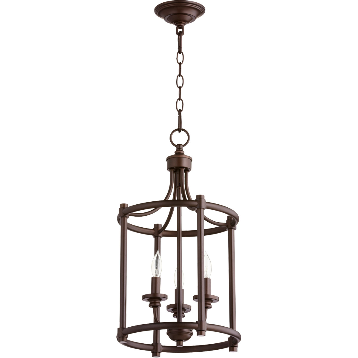 Rossington 3 Light 12 inch Oiled Bronze Mini Chandelier Ceiling Light