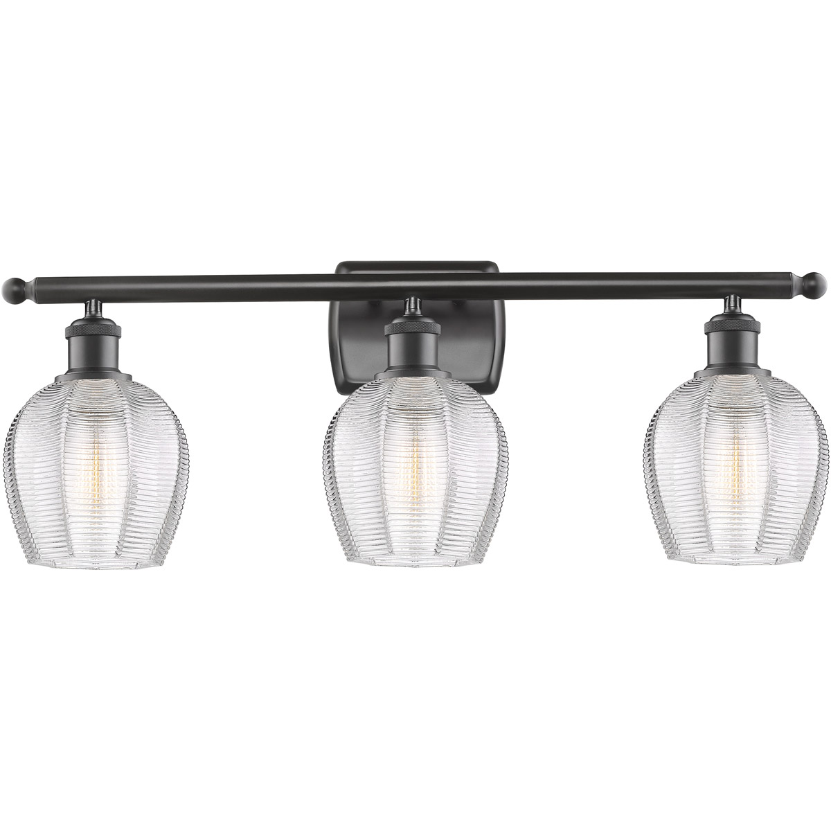 Ballston Norfolk 3 Light 26 inch Oil Rubbed Bronze Bath Vanity Light Wall Light in Clear Glass