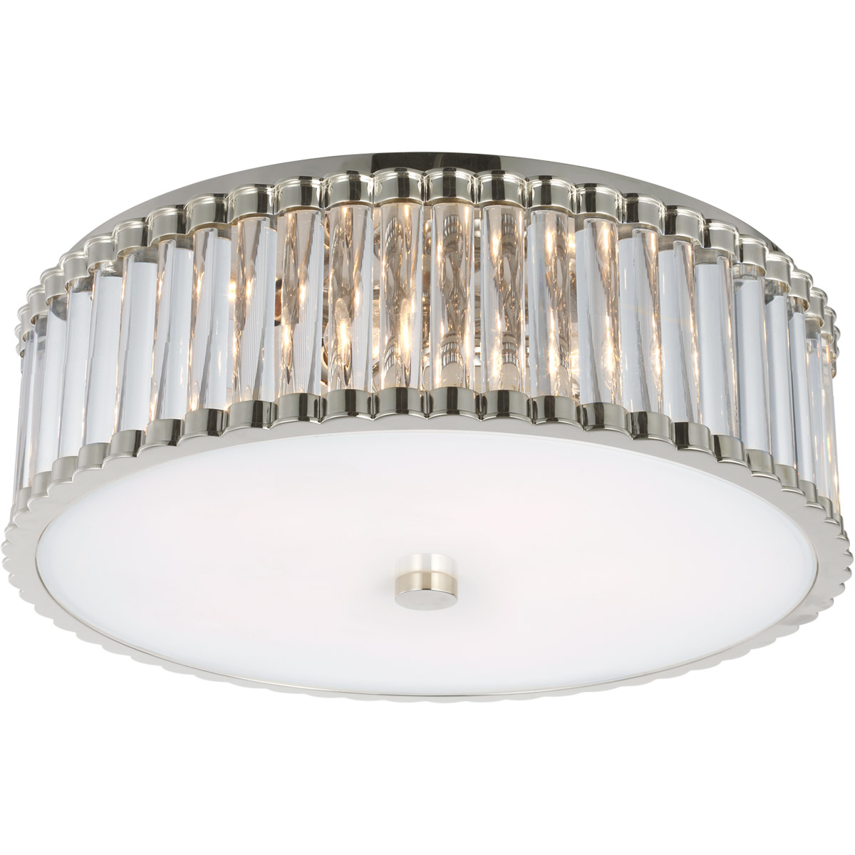 Chapman & Myers Kean LED 18.25 inch Polished Nickel Flush Mount Ceiling Light