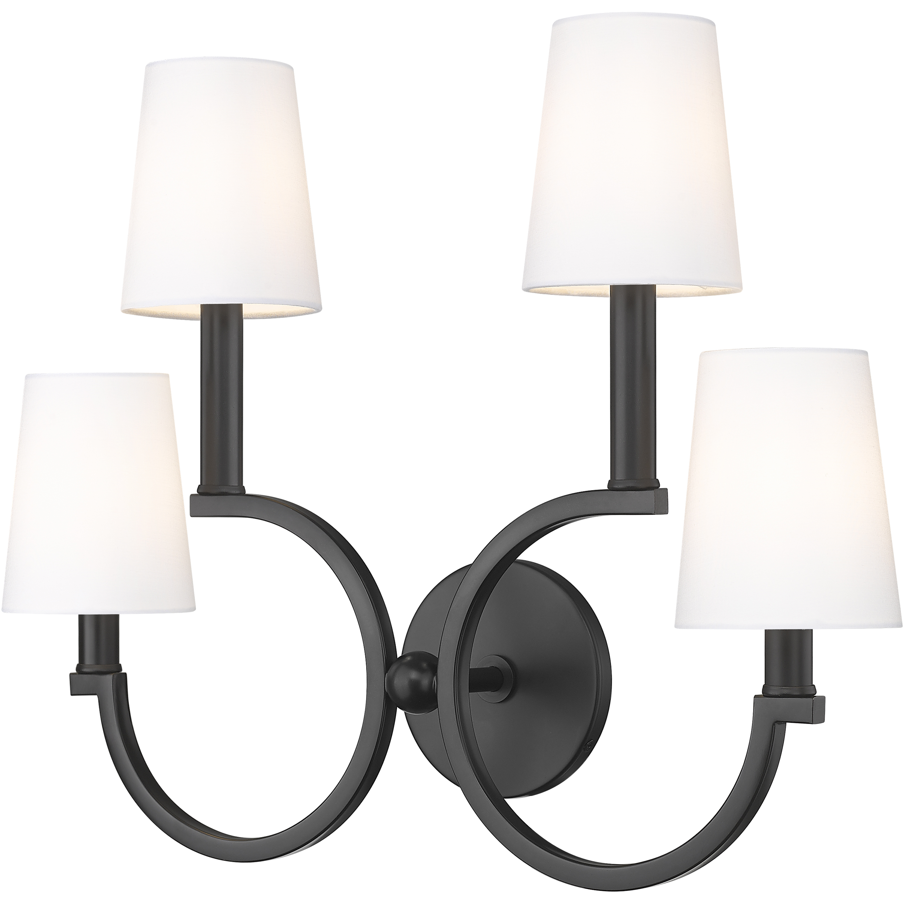 Cordelia 4 Light 20.5 inch Matte Black Wall Sconce Wall Light