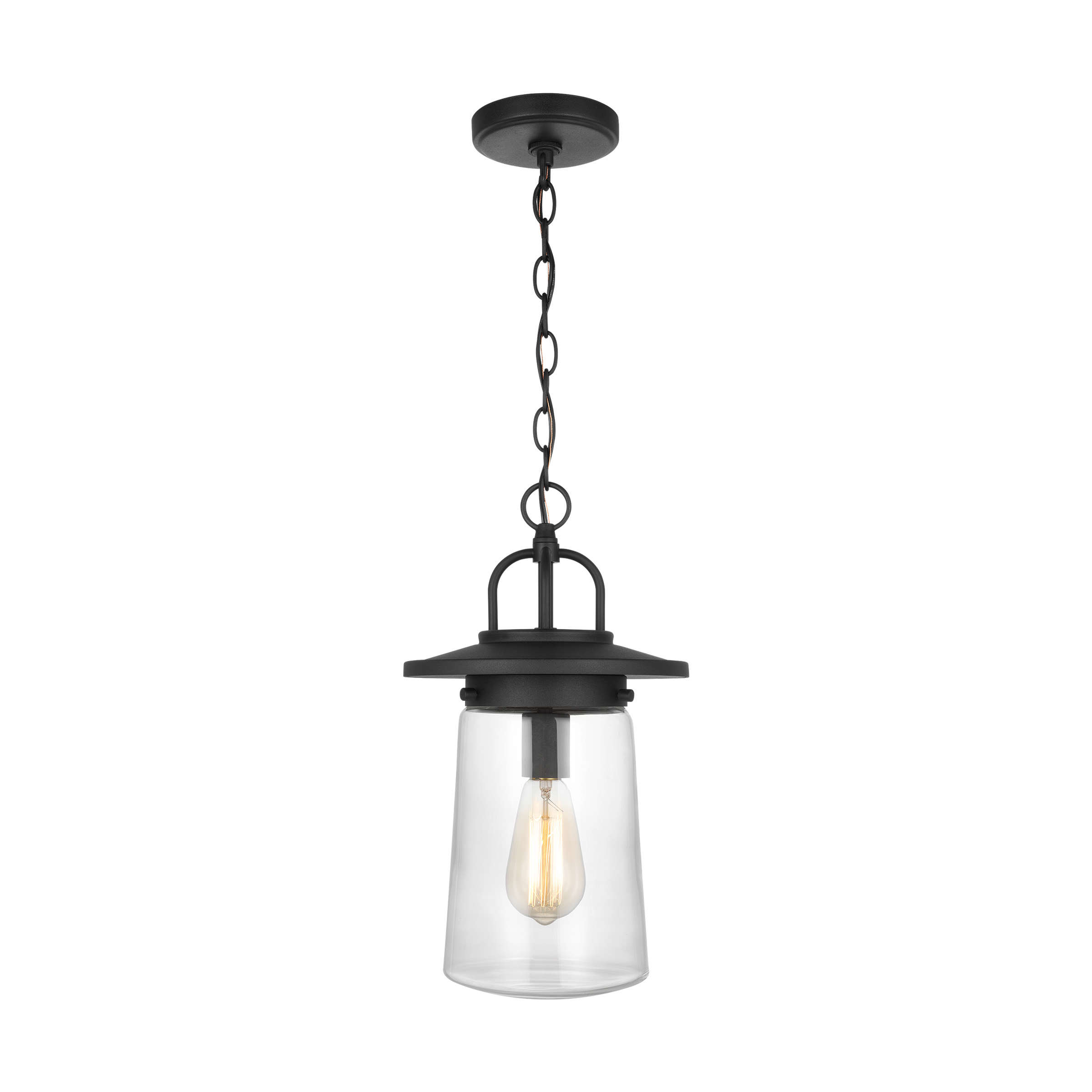 Tybee 1 Light 8.5 inch Black Outdoor Pendant