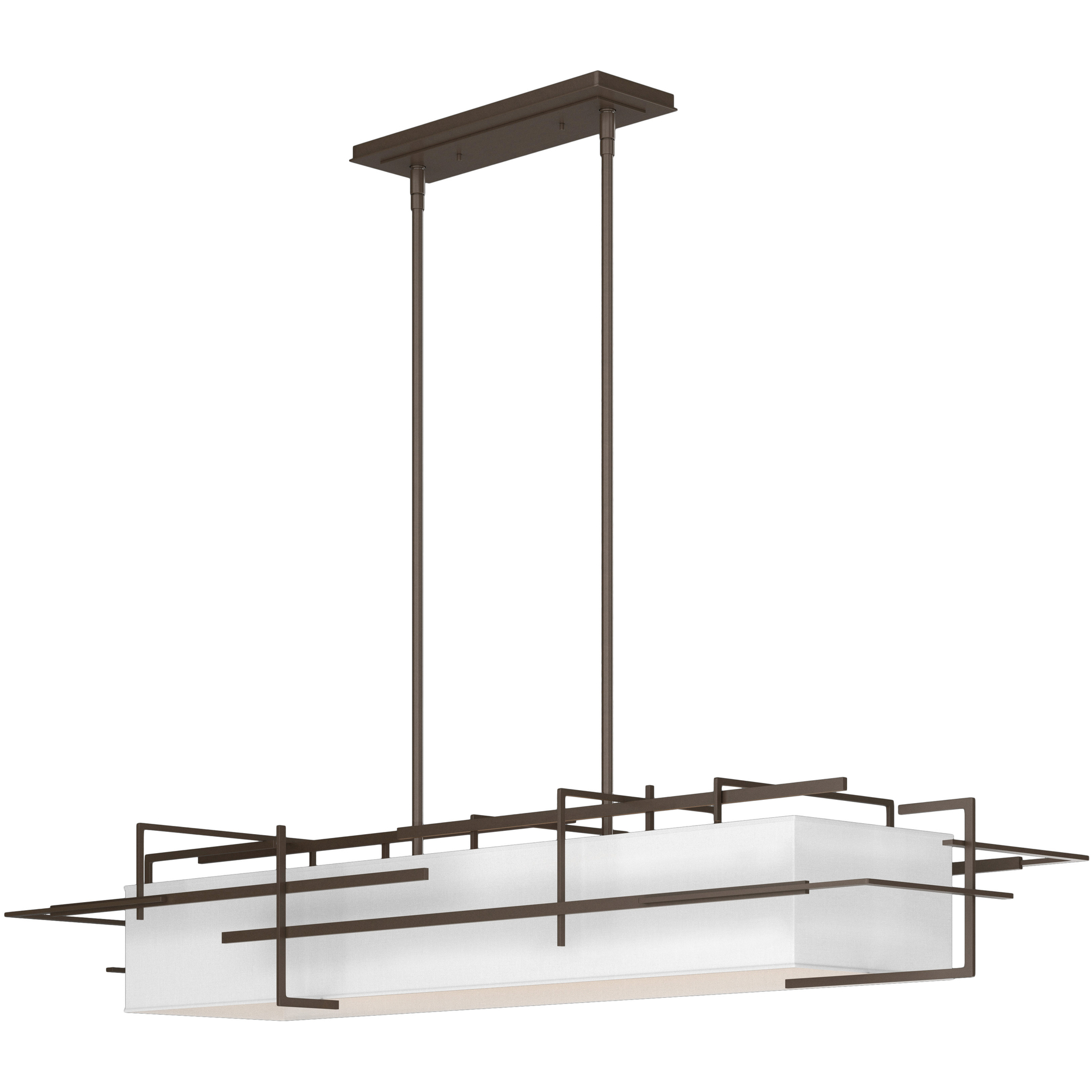 Etch 4 Light 54 inch Bronze Pendant Ceiling Light in Natural Anna