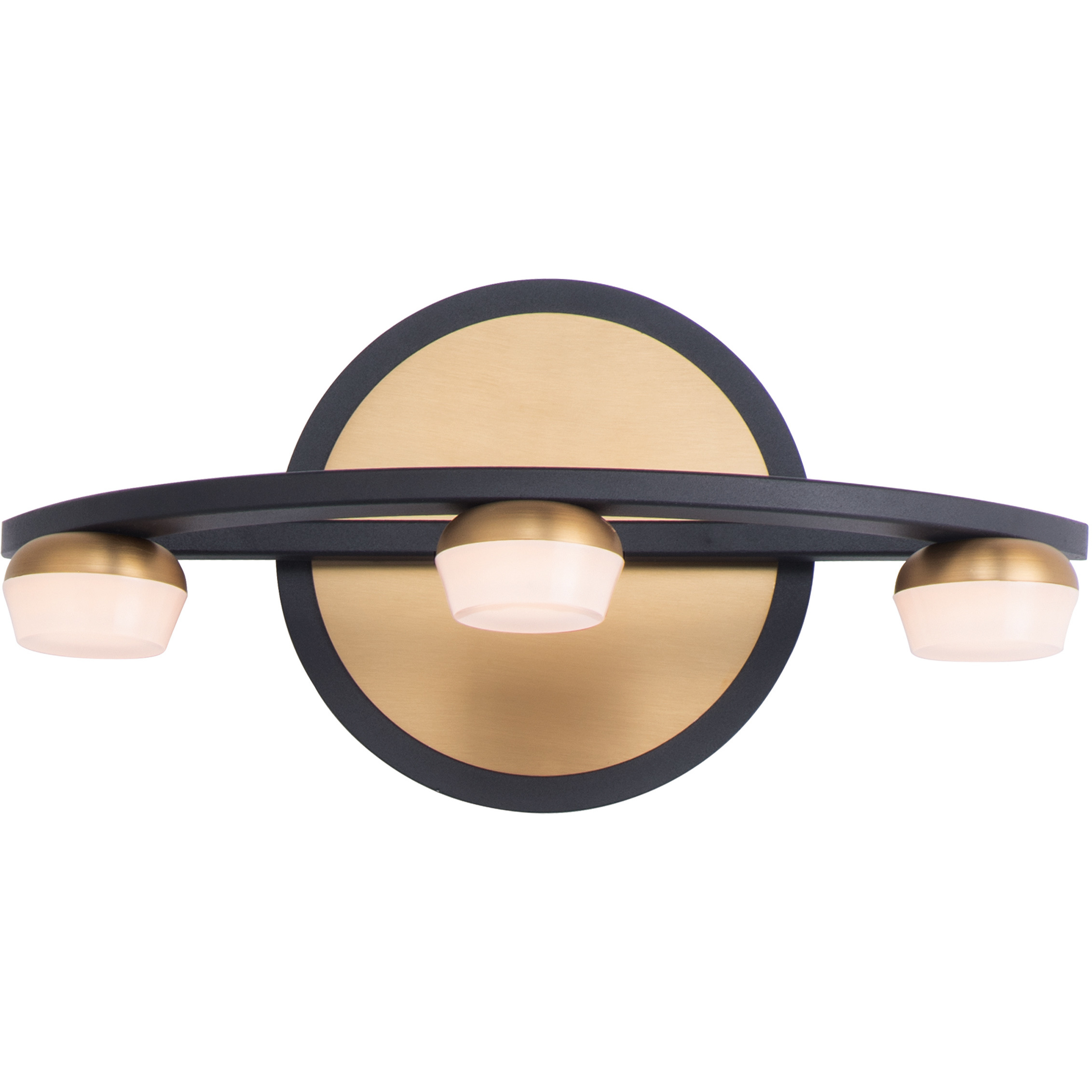 ET2 E2316175BKGLD Button LED 11.75 inch Black and Gold Bath Vanity