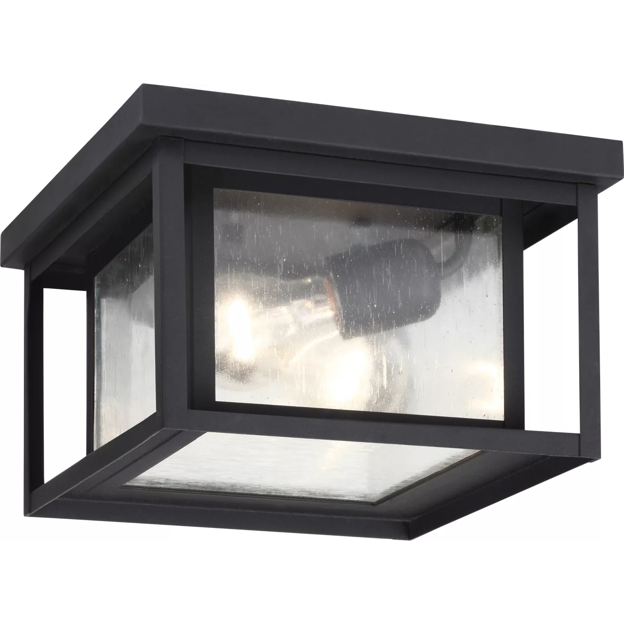 Hunnington 2 Light 10 inch Black Outdoor Ceiling Flush Mount