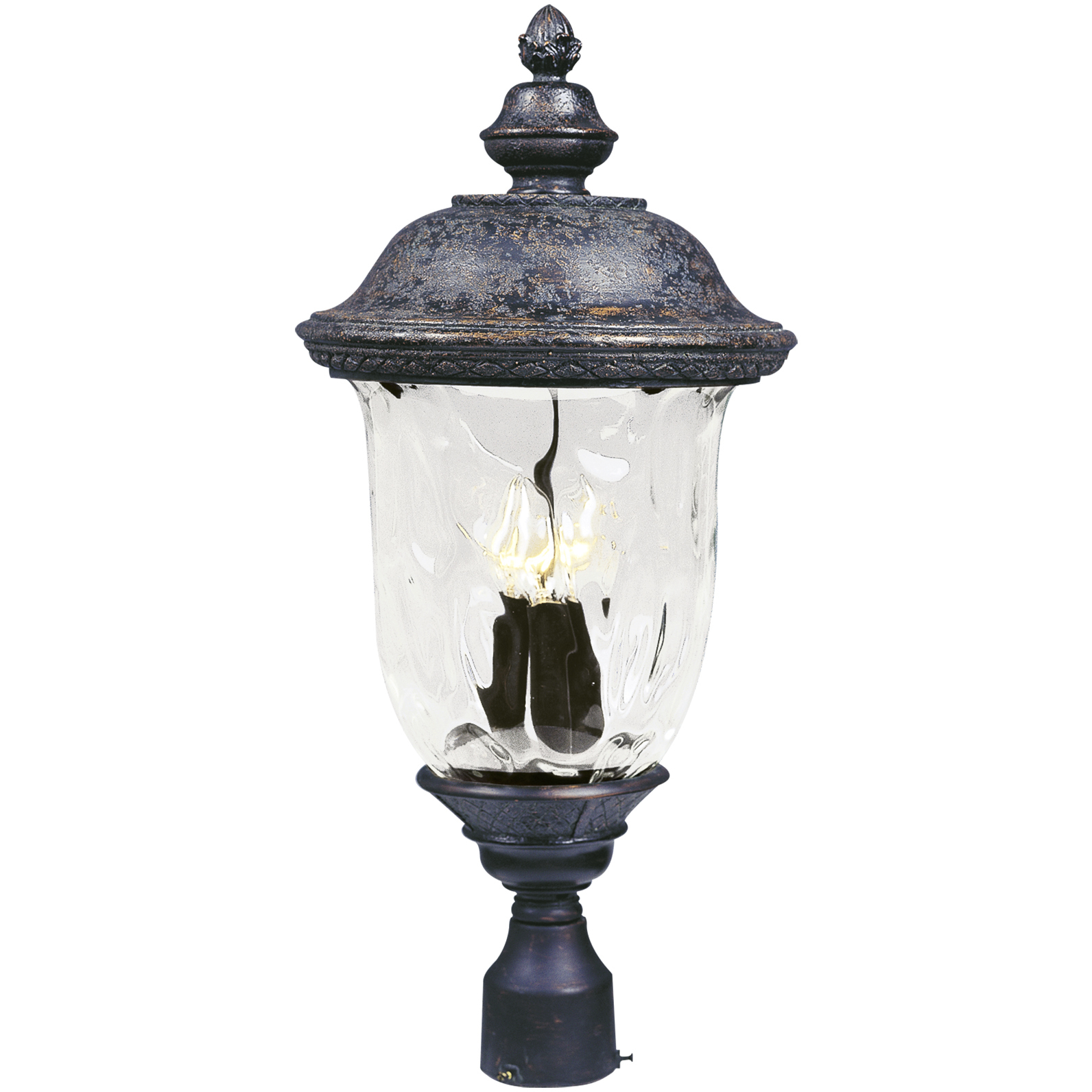 Carriage House VX 3 Light 26.5 inch Oriental Bronze Outdoor Pole/Post Mount