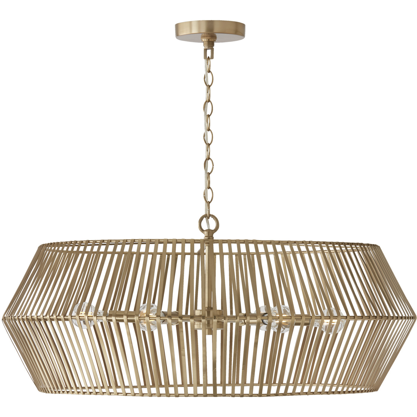 Kaiya 6 Light 31 inch Matte Brass Chandelier Ceiling Light