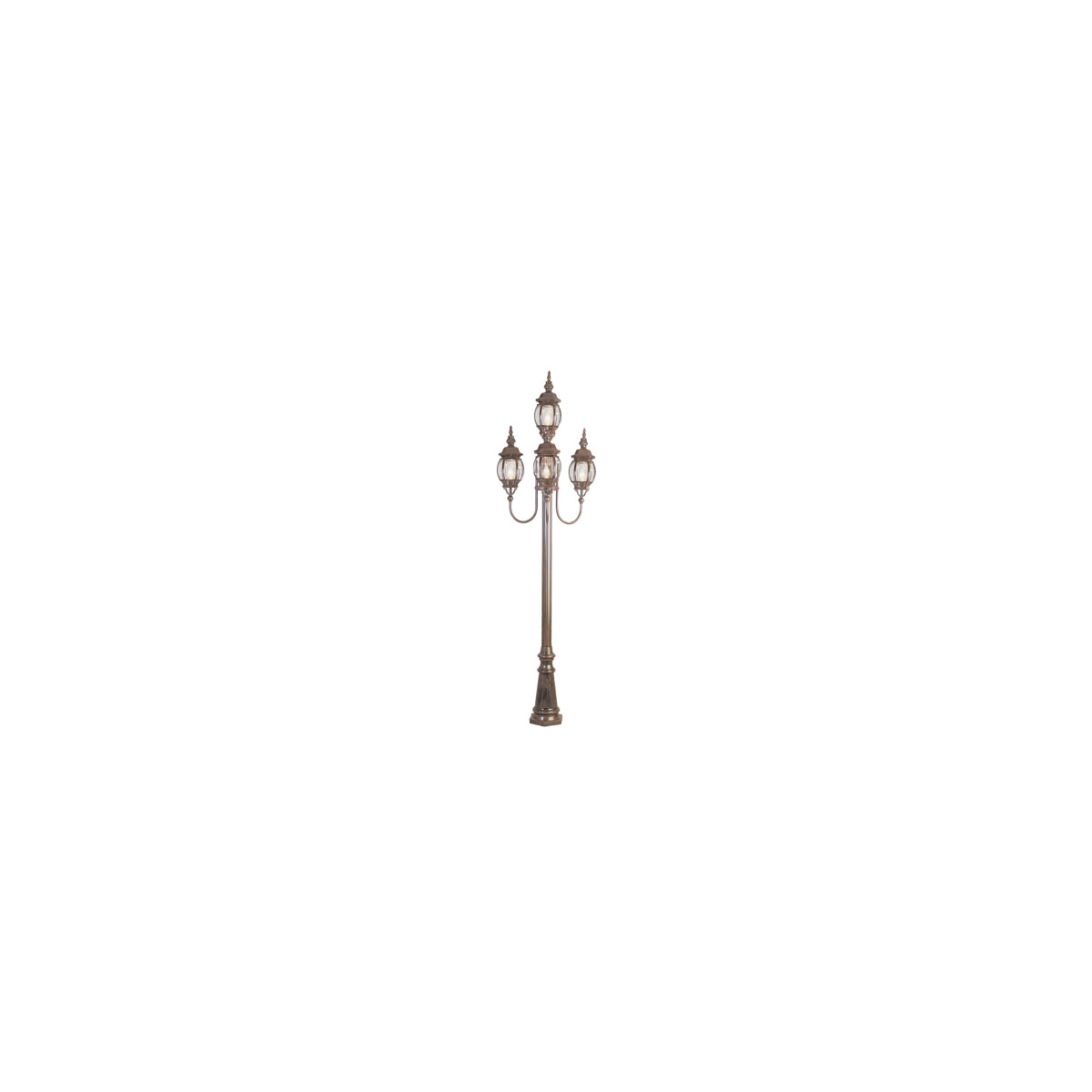 Parsons 4 Light 96 inch Rust Outdoor Pole Light