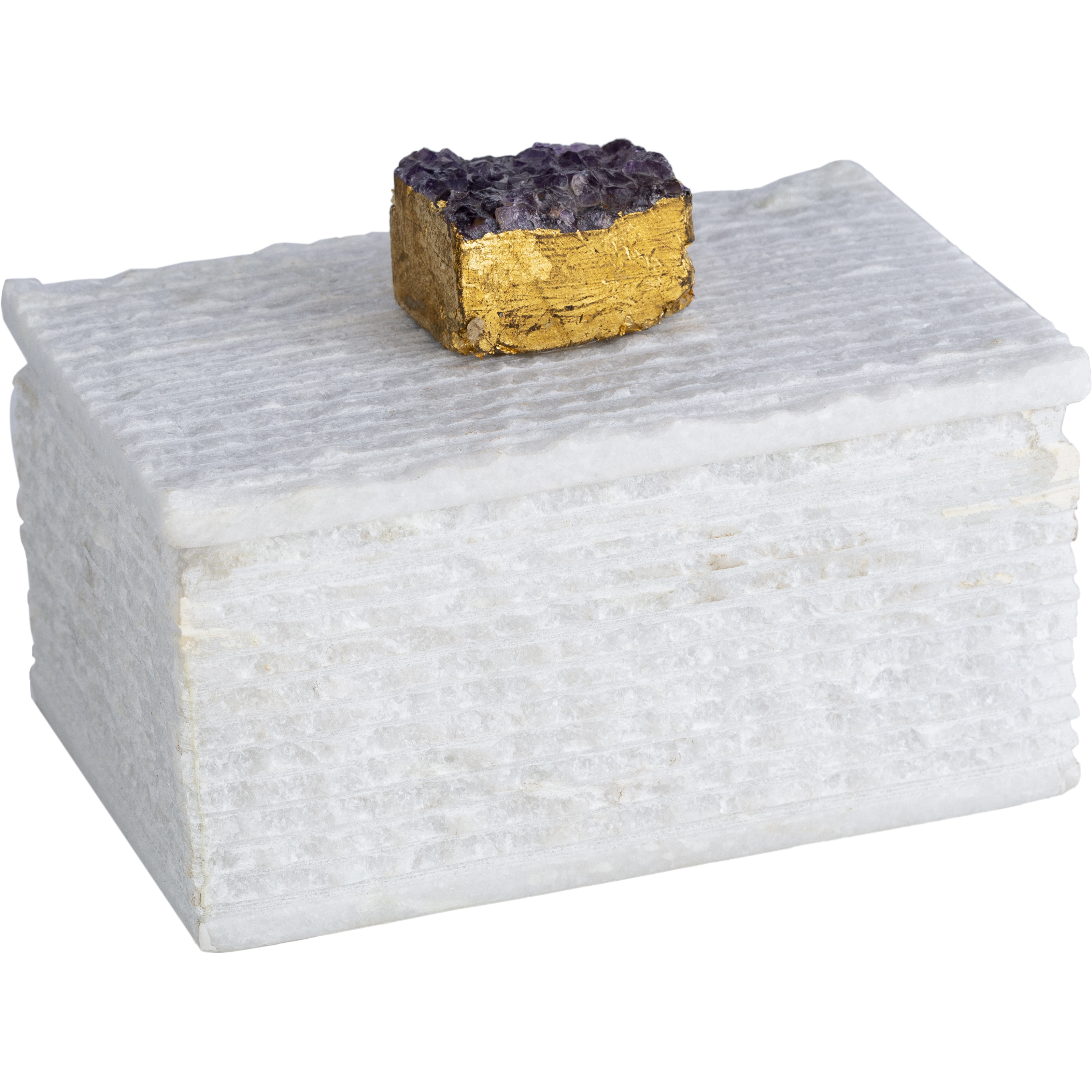 Amethyst 6 X 4 inch Light Grey Box