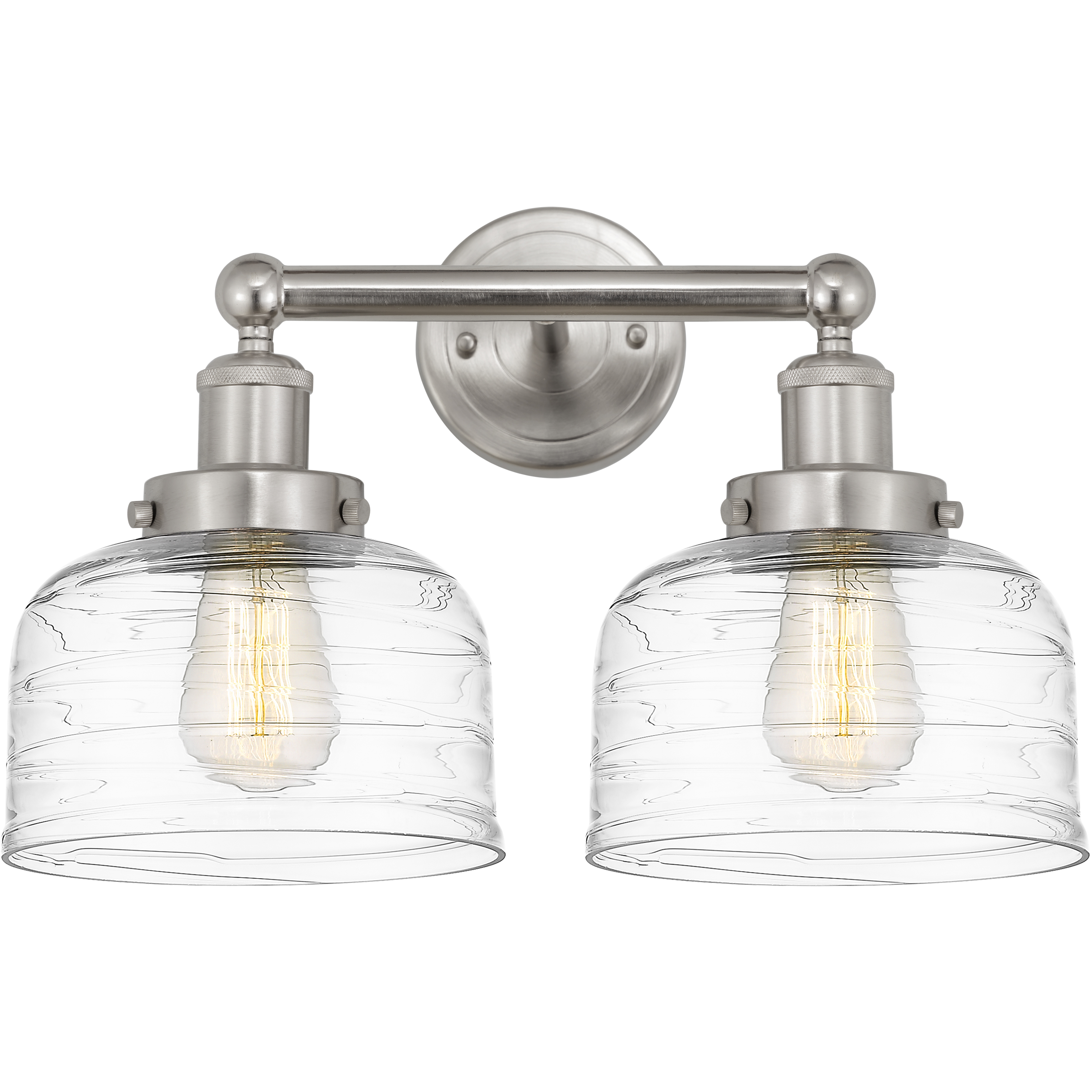 Bell 2 Light 15.5 inch Brushed Satin Nickel Bath Vanity Light Wall Light